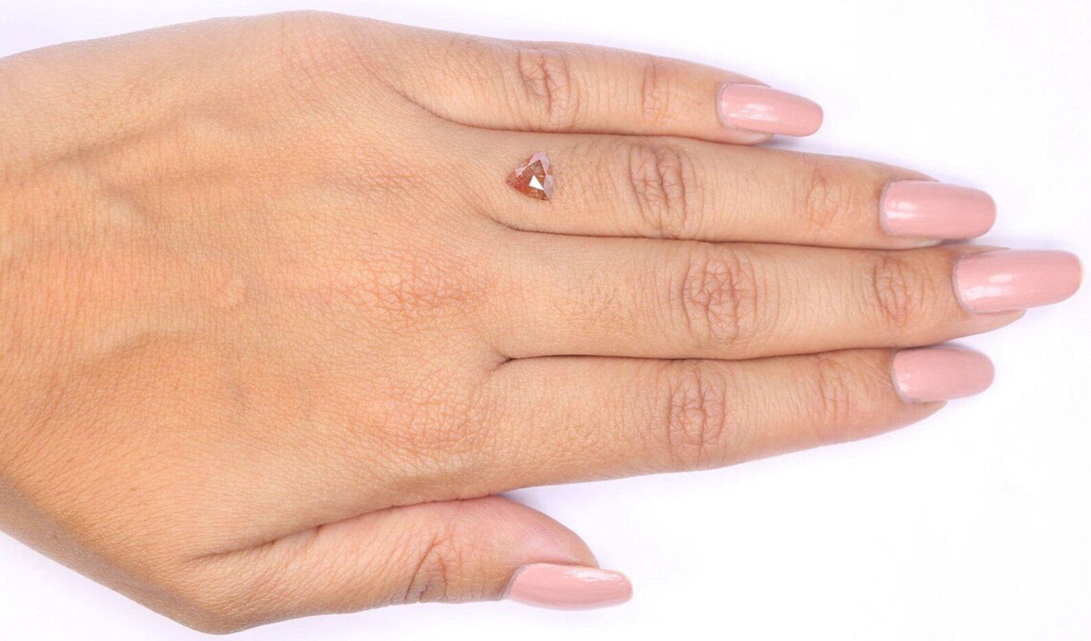 0.97 CT Natural Loose Triangle Shape Diamond Brown Color Triangle Cut Diamond 6.45 MM Natural Loose Triangle Shape Rose Cut Diamond NQ583