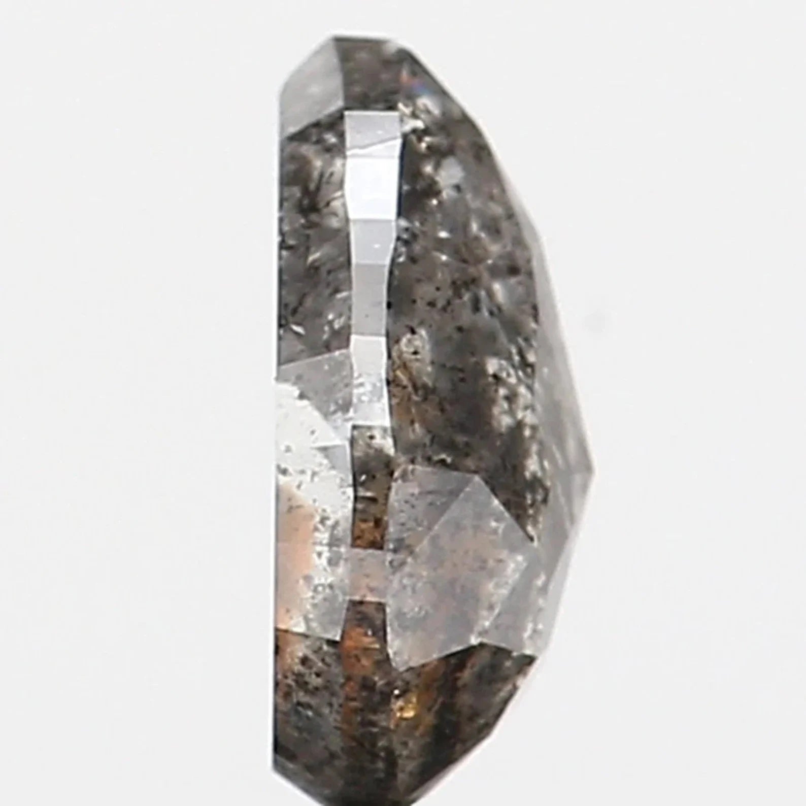 0.45 Ct Natural Loose Pear Shape Diamond Salt Pepper Pear Cut Diamond 5.75 MM Natural Loose Black Grey Color Pear Rose Cut Diamond NQ940