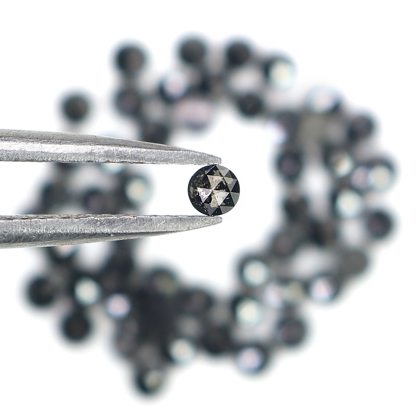 2.71 CT Natural Loose Round Rose Cut Diamond Black Color Round Shape Diamond 2.30 MM Natural Loose Black Color Round Rose Cut Diamond LQ1802