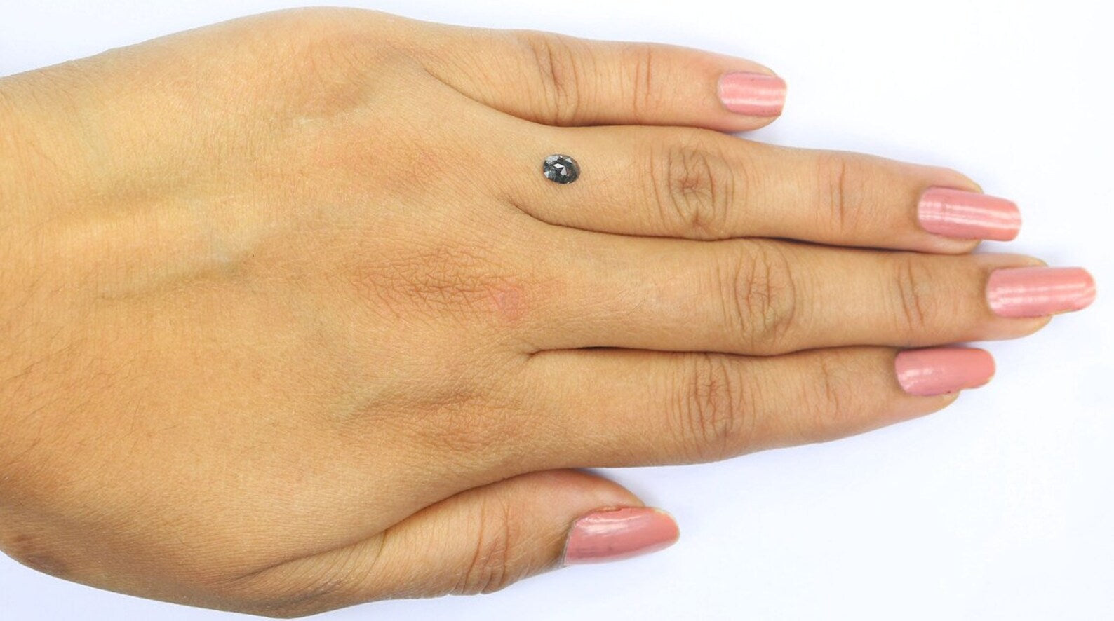0.35 Ct Natural Loose Oval Shape Diamond Salt And Pepper Oval Diamond 5.15 MM Natural Diamond Black Grey Color Oval Rose Cut Diamond NQ2123
