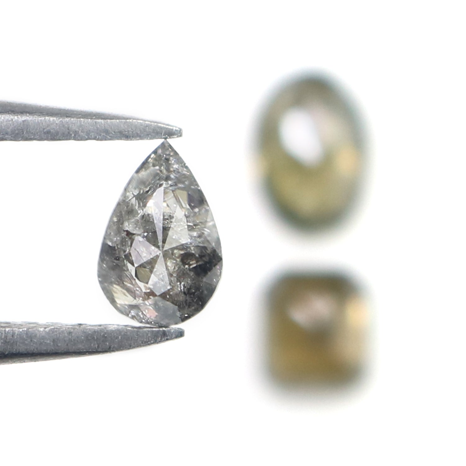 1.25 Ct Natural Loose Mix Shape Diamond Black Color Mix Shape Diamond 4.40 MM Natural Green Color Diamond Mix Shape Rose Cut Diamond L005