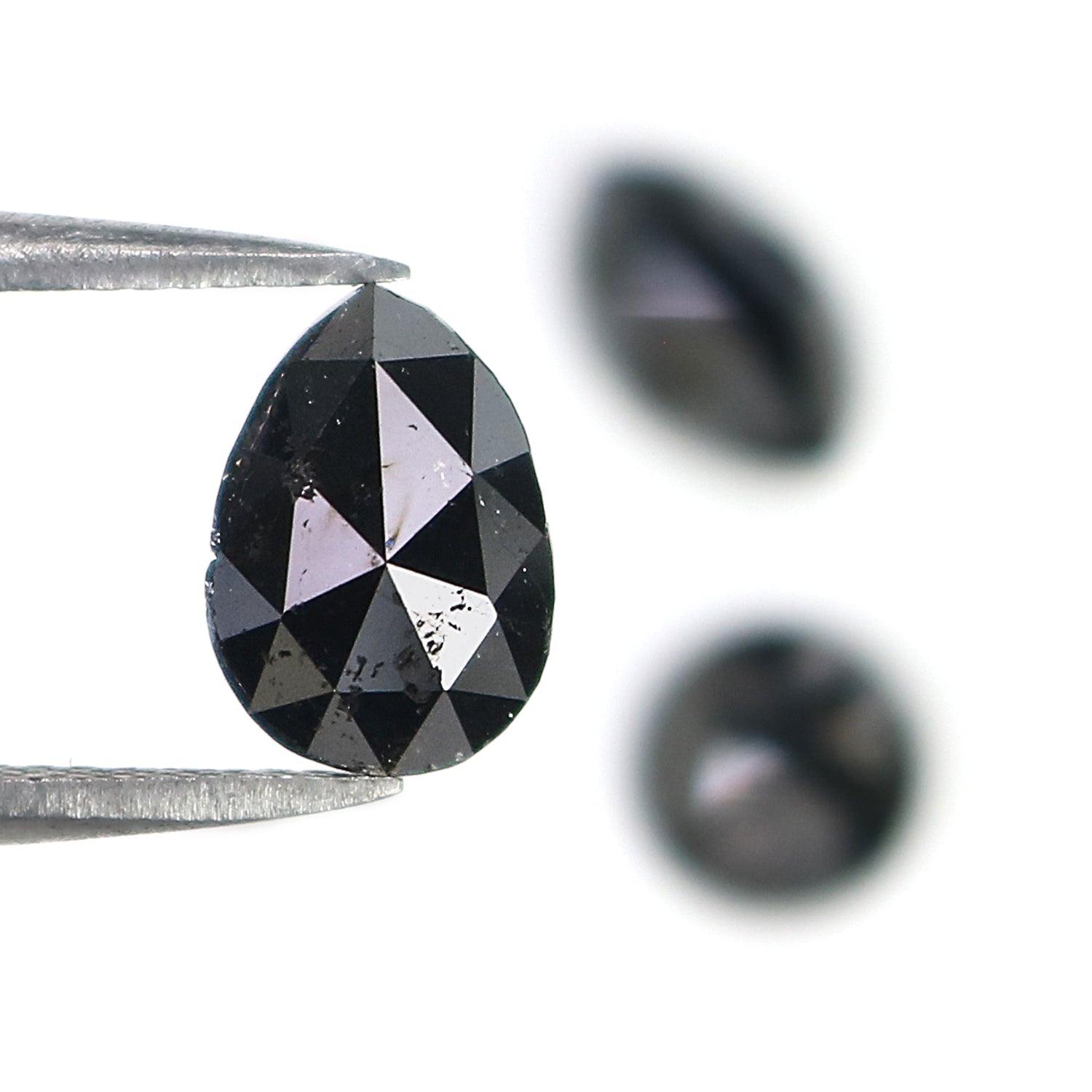 3.72 CT Natural Loose Mix Shape Diamond Black Color Mix Shape Diamond 6.30 MM Natural Loose Black Color Mix Shape Rose Cut Diamond LQ1728