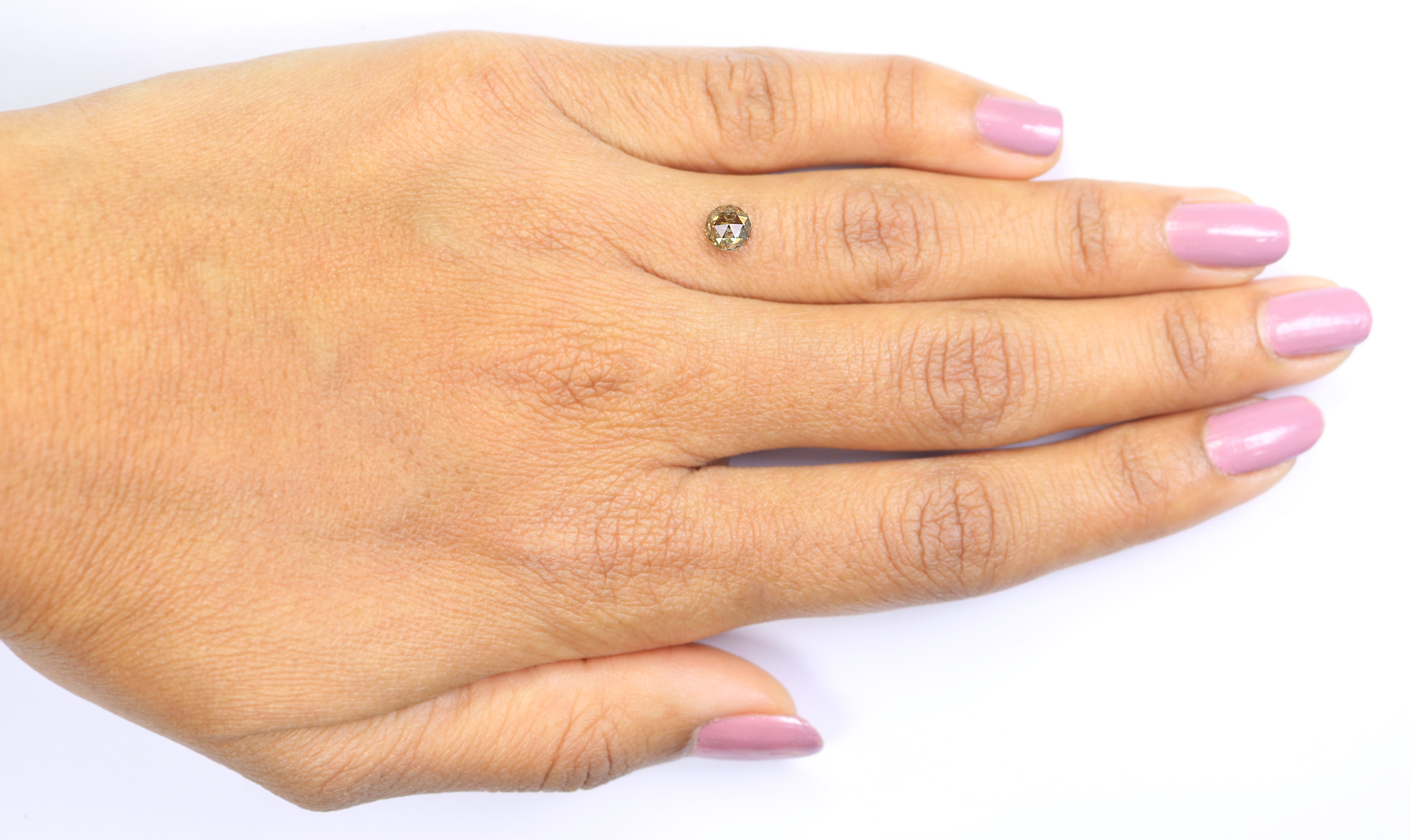 0.72 CT Natural Loose Round Shape Diamond Green Color Round Cut Diamond 5.10 MM Natural Diamond Brown Color Round Rose Cut Diamond NQ1513