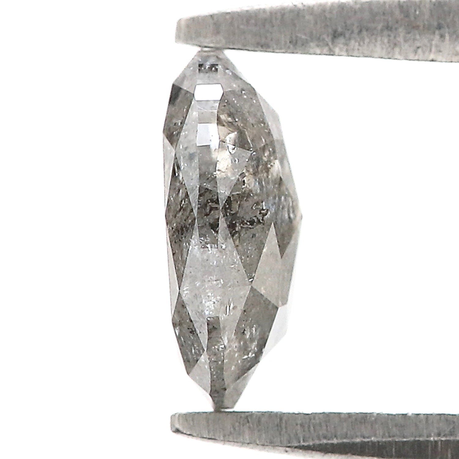 0.89 CT Natural Loose Oval Shape Diamond Salt And Pepper Oval Diamond 6.90 MM Natural Diamond Black Grey Color Oval Rose Cut Diamond QL1445