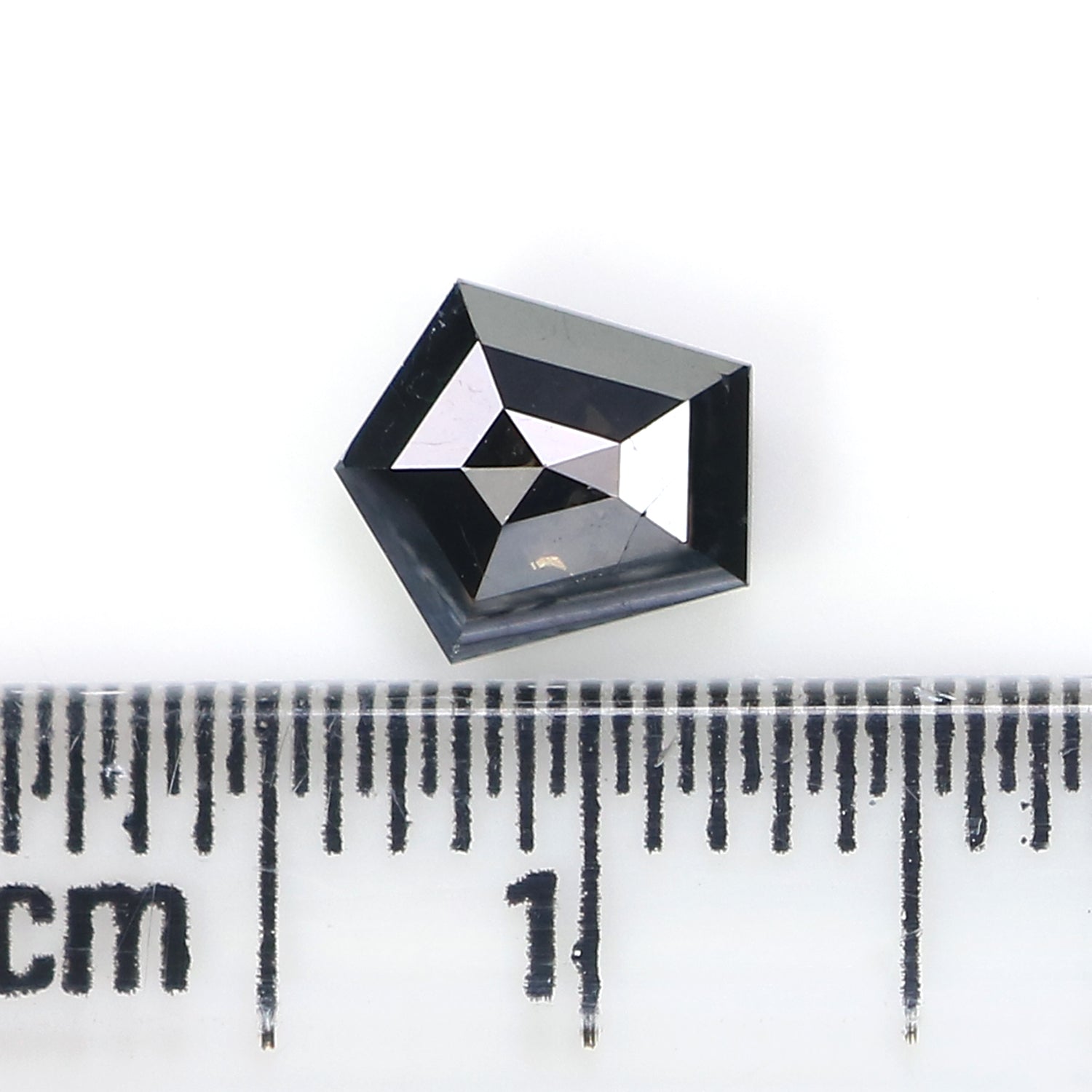 0.79 CT Natural Loose Pentagon Shape Diamond Black Color Pentagon Diamond 6.50 MM Natural Loose Black Color Pentagon Rose Cut Diamond LQ9788