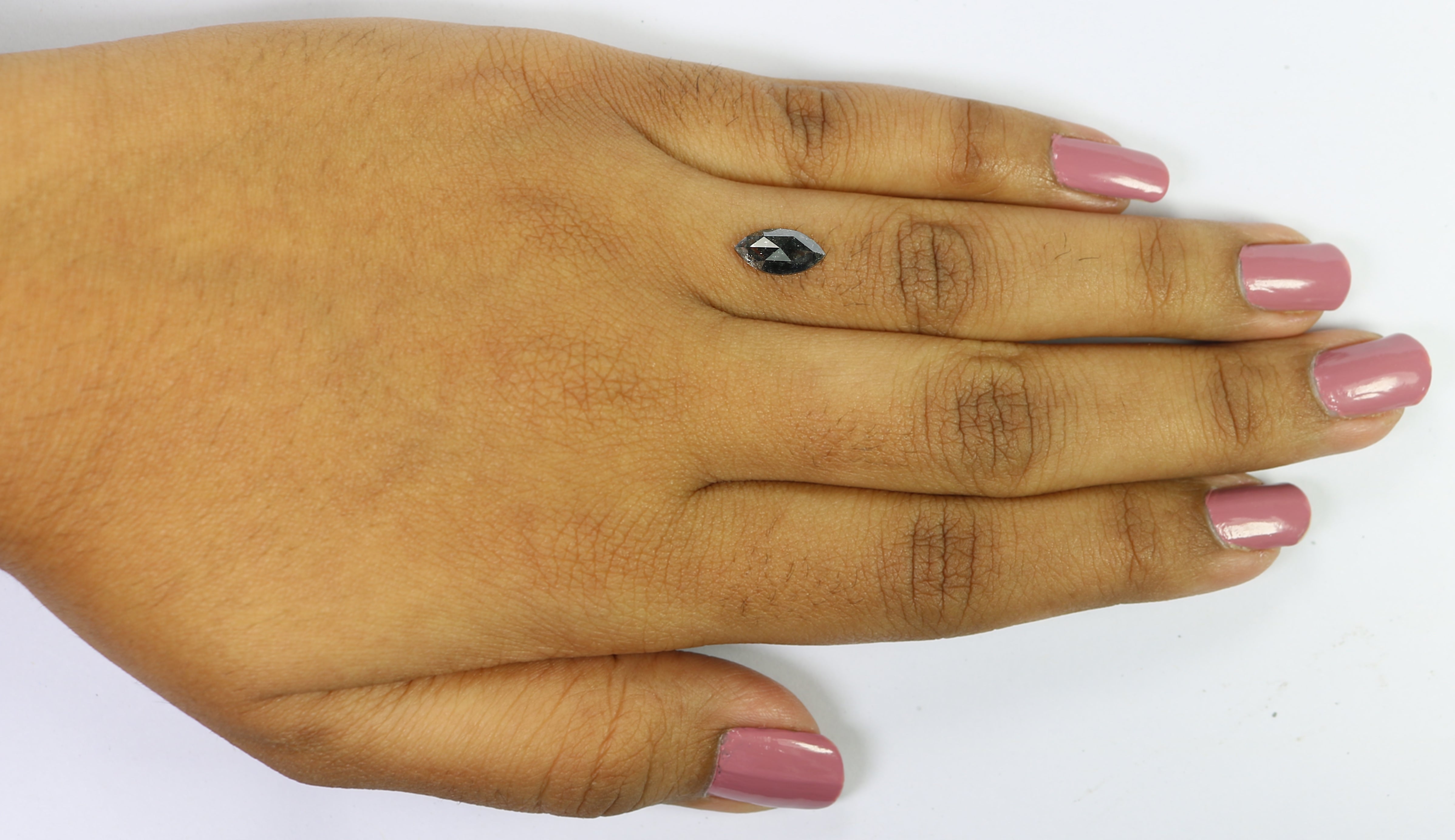 1.08 CT Natural Loose Marquise Shape Diamond Salt And Pepper Marquise Rose Cut Diamond 9.70 MM Black Grey Color Marquise Cut Diamond QL1200