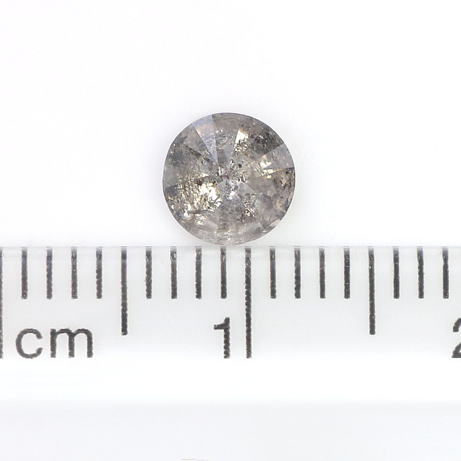 0.70 CT Natural Loose Round Shape Diamond Salt And Pepper Round Diamond 5.35 MM Natural Black Grey Color Round Brilliant Cut Diamond LQ065