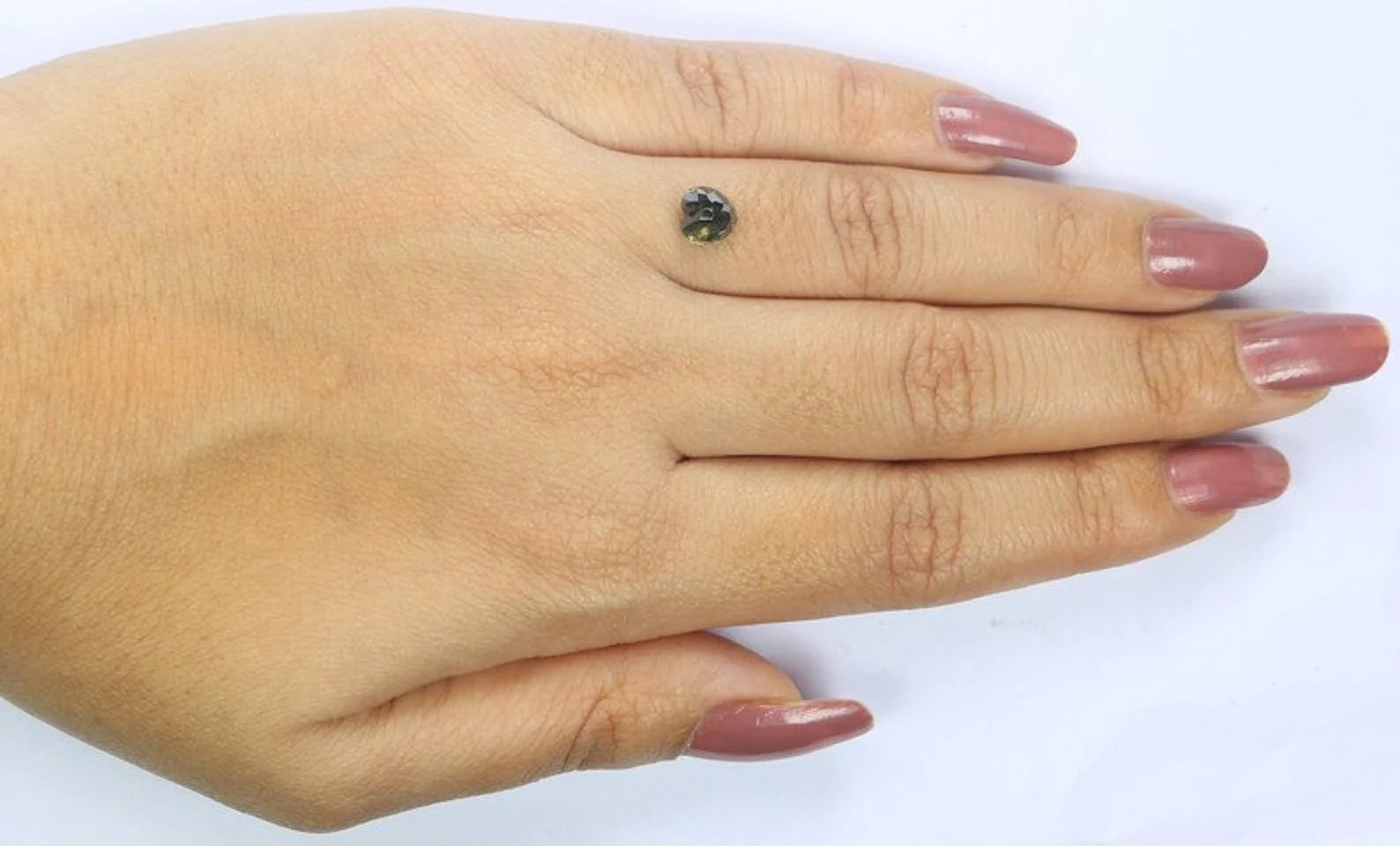 1.21 CT Natural Loose Heart Shape Diamond Green Black Color Heart Diamond 6.00 MM Natural Loose Diamond Heart Shape Rose Cut Diamond NQ7541