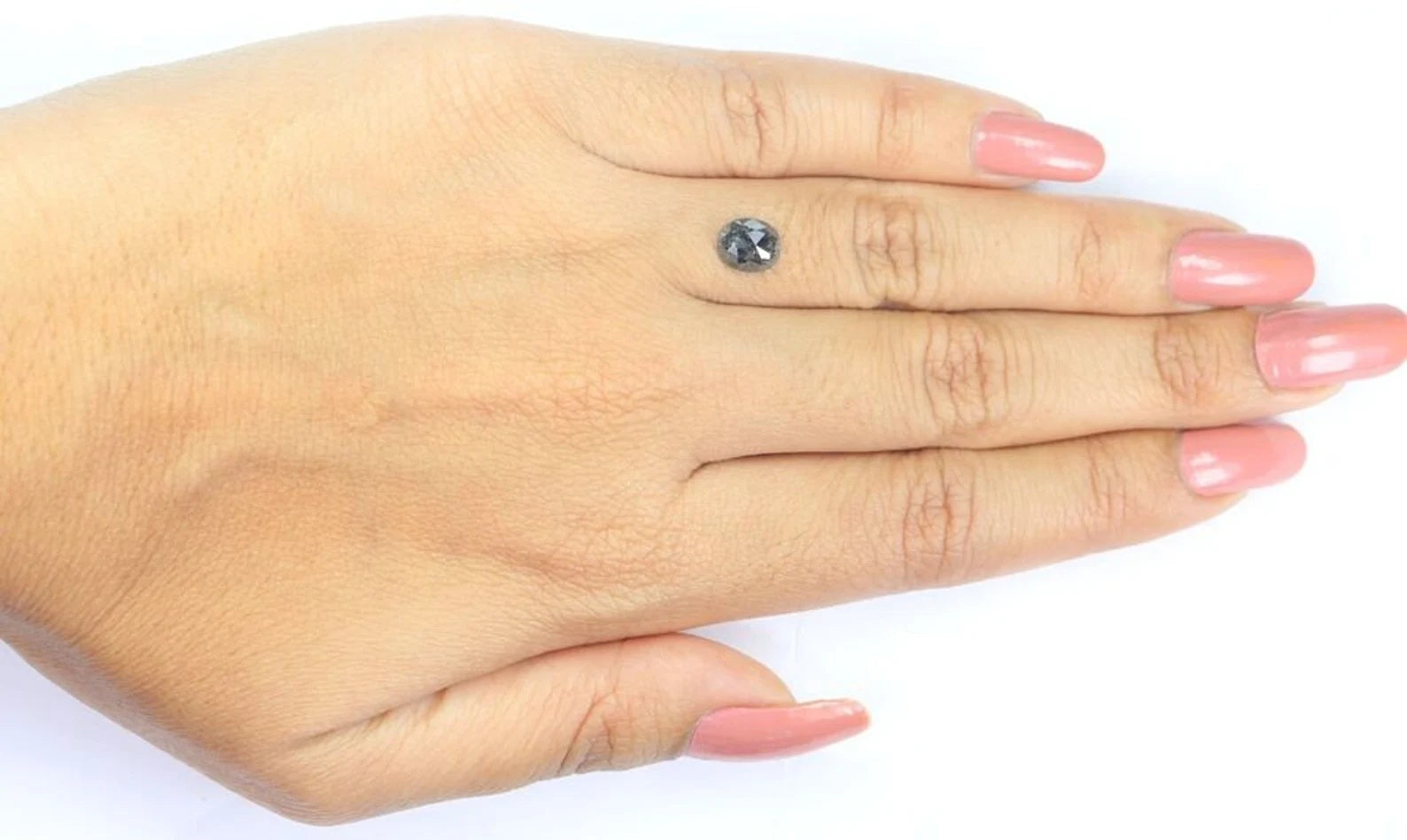 0.98 CT Natural Loose Oval Shape Diamond Salt And Pepper Oval Cut Diamond 6.75 MM Natural Loose Diamond Oval Shape Rose Cut Diamond NQ9490