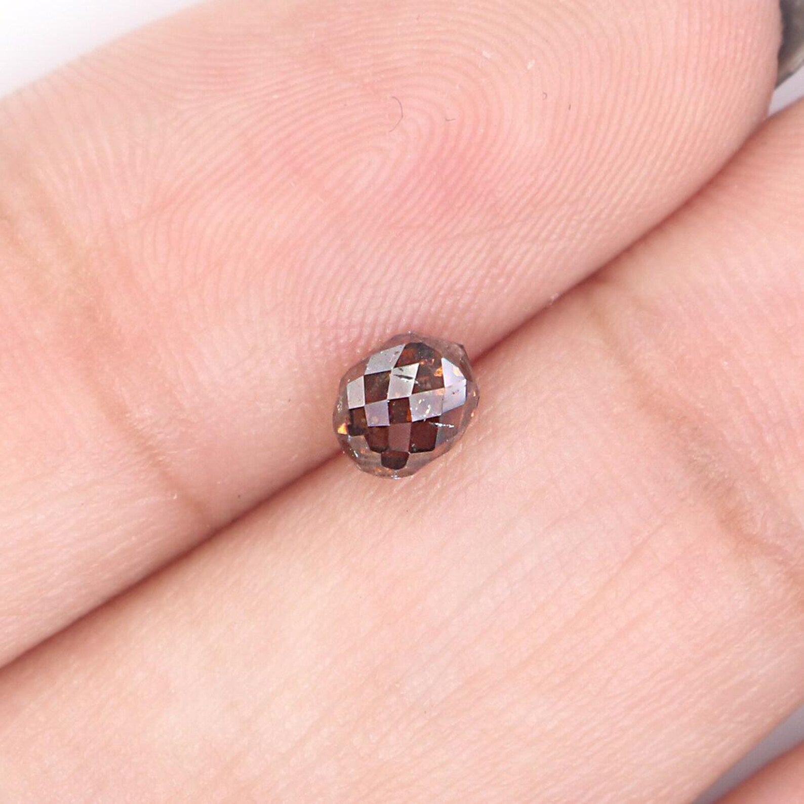 0.59 Ct Natural Loose Briolette Shape Diamond Brown Color Drop Diamond 4.70 MM Natural Loose Brown Color Briolette Rose Cut Diamond NQ405