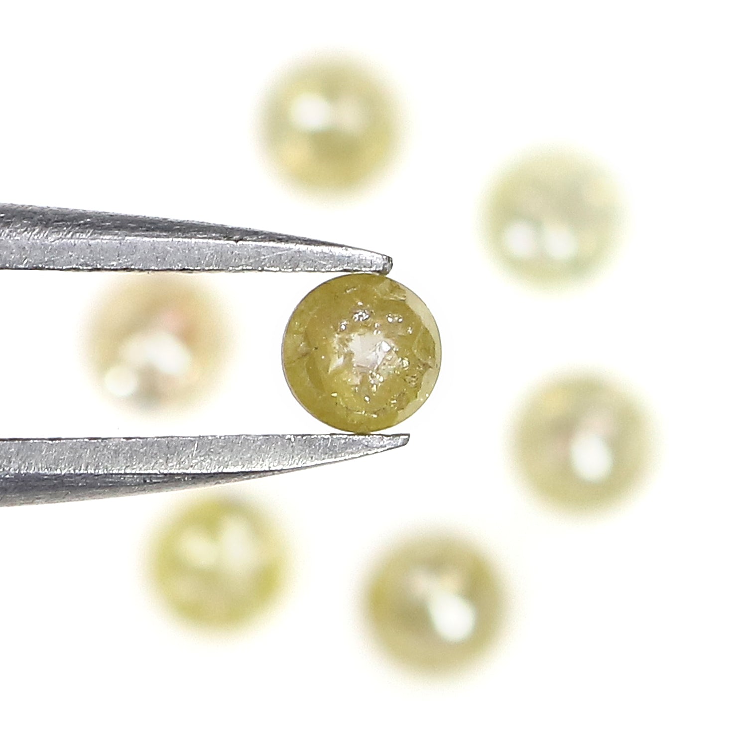 1.45 CT Natural Loose Rose Cut Diamond Yellow Color Round Shape Diamond 3.30 MM Natural Loose Yellow Color Round Rose Cut Diamond LQ1741