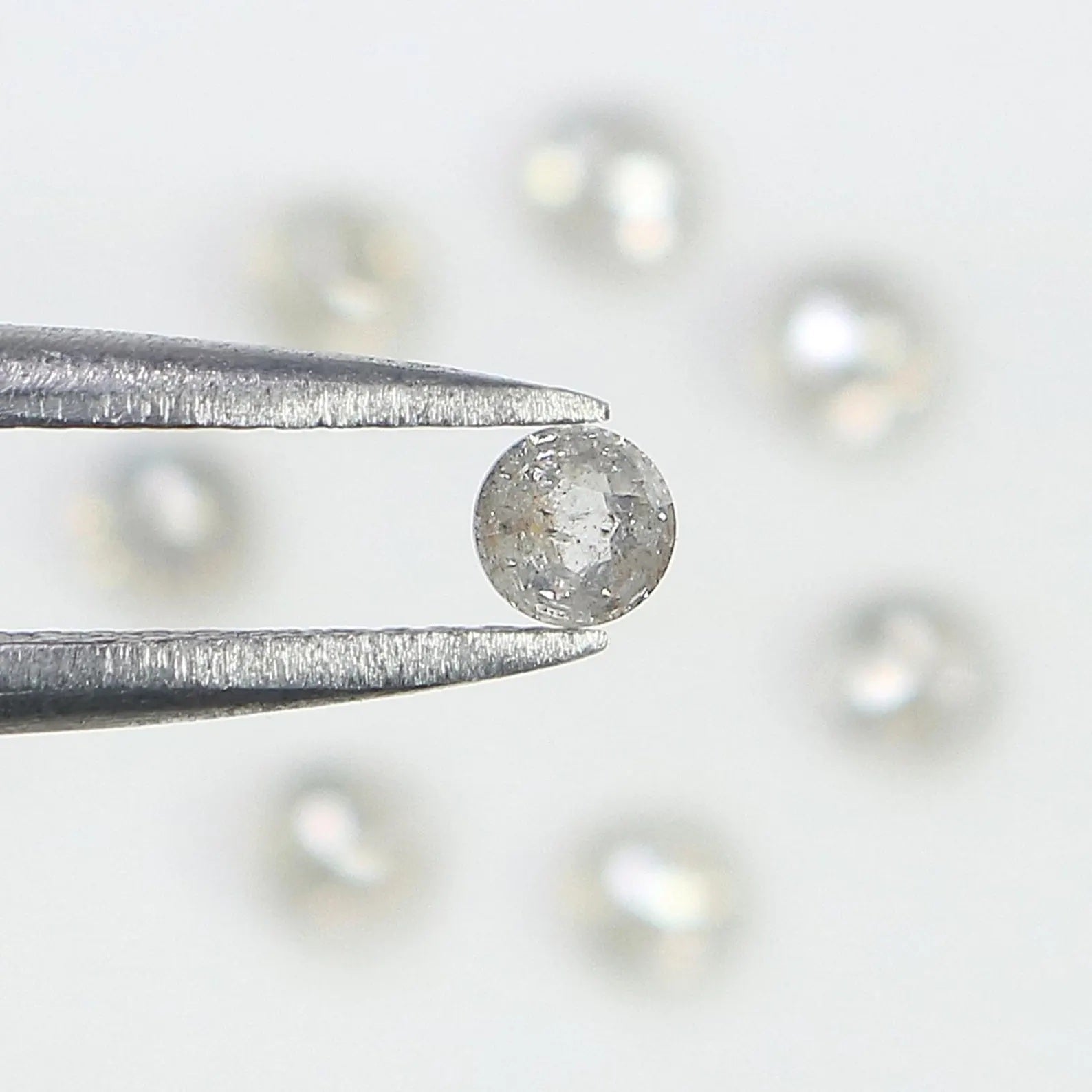 1.27 CT Natural Loose Round Shape Diamond Grey Color Round Diamond 3.10 MM Natural Loose Diamond Grey Color Round Rose Cut Diamond NQ2570
