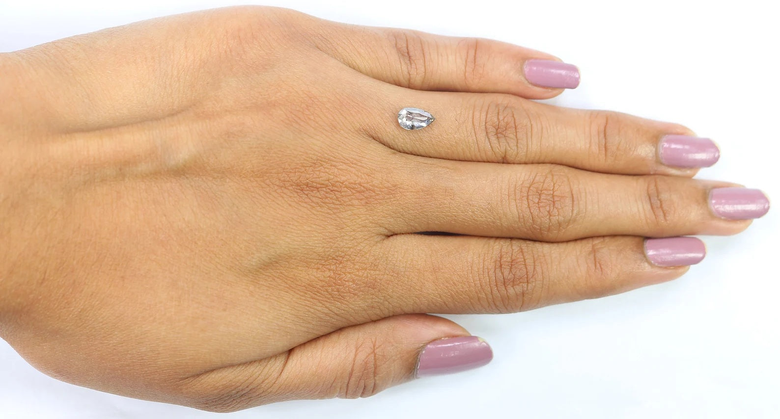 0.65 Ct Natural Loose Pear Cut Diamond Salt And Pepper Pear Diamond 7.40 MM Natural Diamond Black Grey Color Pear Rose Cut Diamond NQ2513