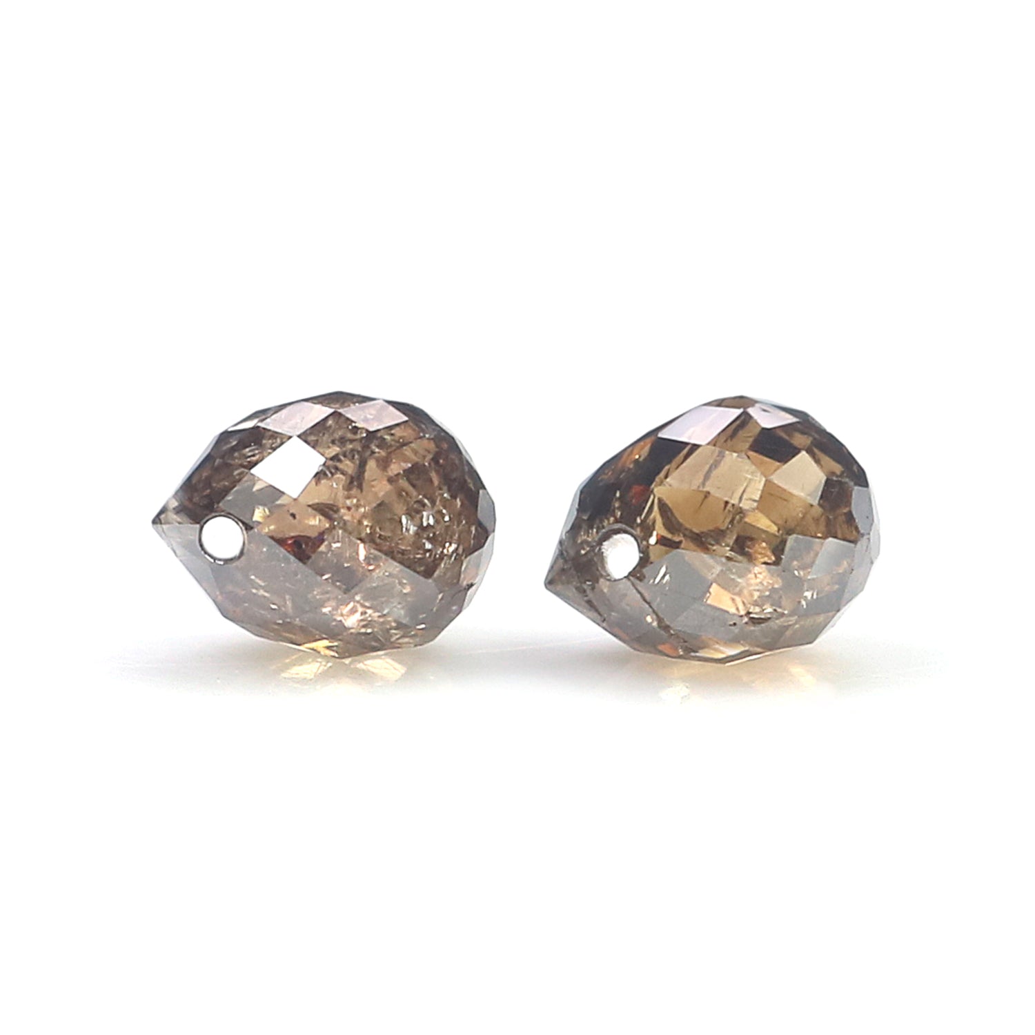 1.13 Ct Natural Loose Briolette Shape Diamond Brown Color Drop Diamond 3.50 MM Natural Loose Brown Color Diamond Briolette Cut Diamond L145