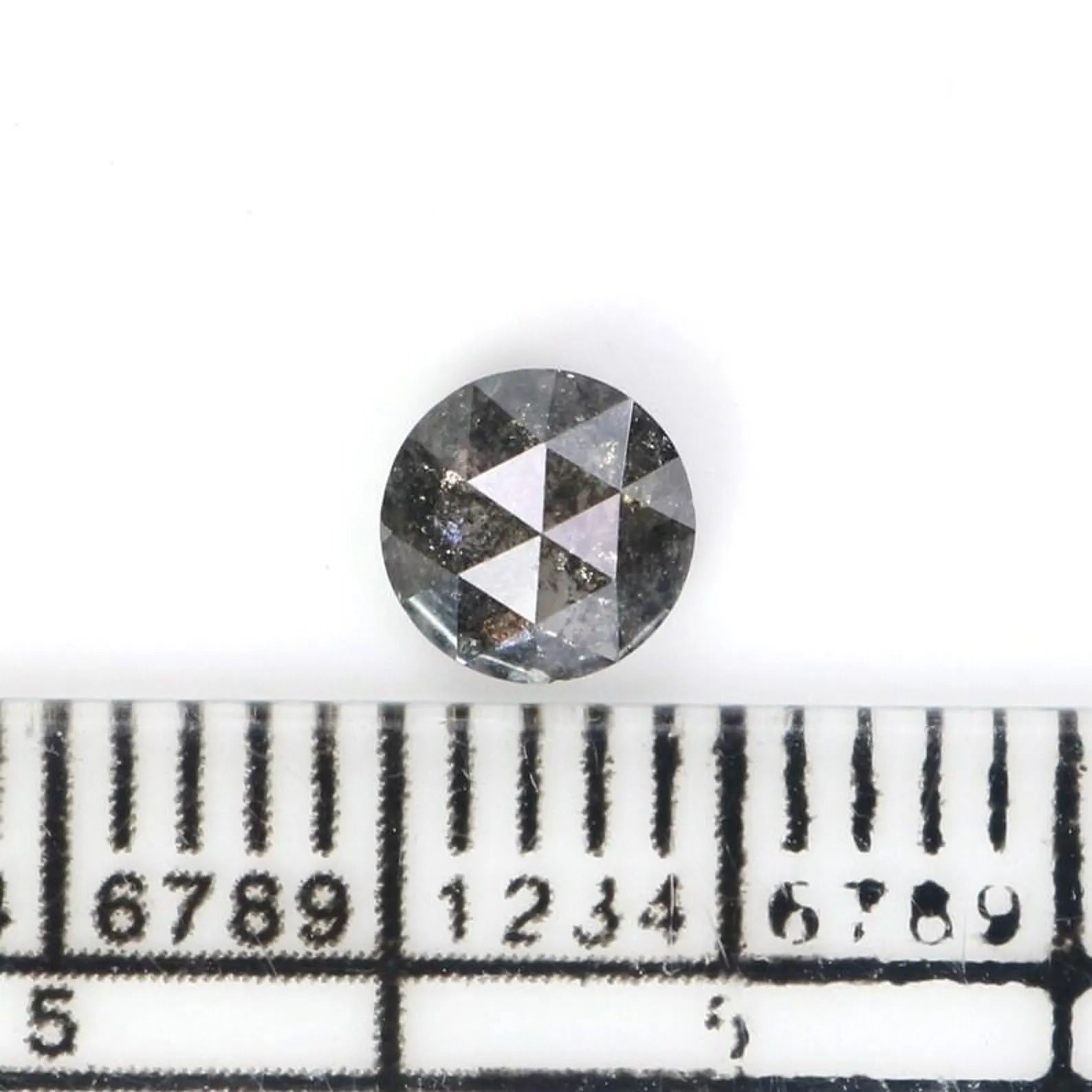 0.45 CT Natural Loose Round Shape Diamond Salt And Pepper Round Diamond 4.70 MM Natural Loose Black Grey Color Round Rose Cut Diamond NQ2336