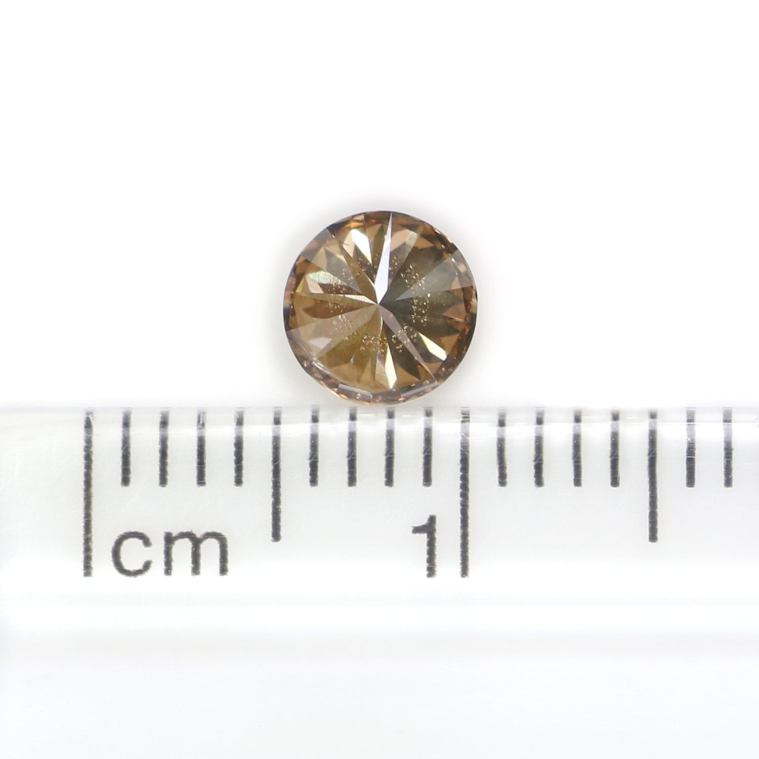 0.59 Ct Natural Loose Round Shape Diamond Brown Color Round Diamond 5.20 MM Natural Loose Brown Diamond Round Brilliant Cut Diamond LQ631