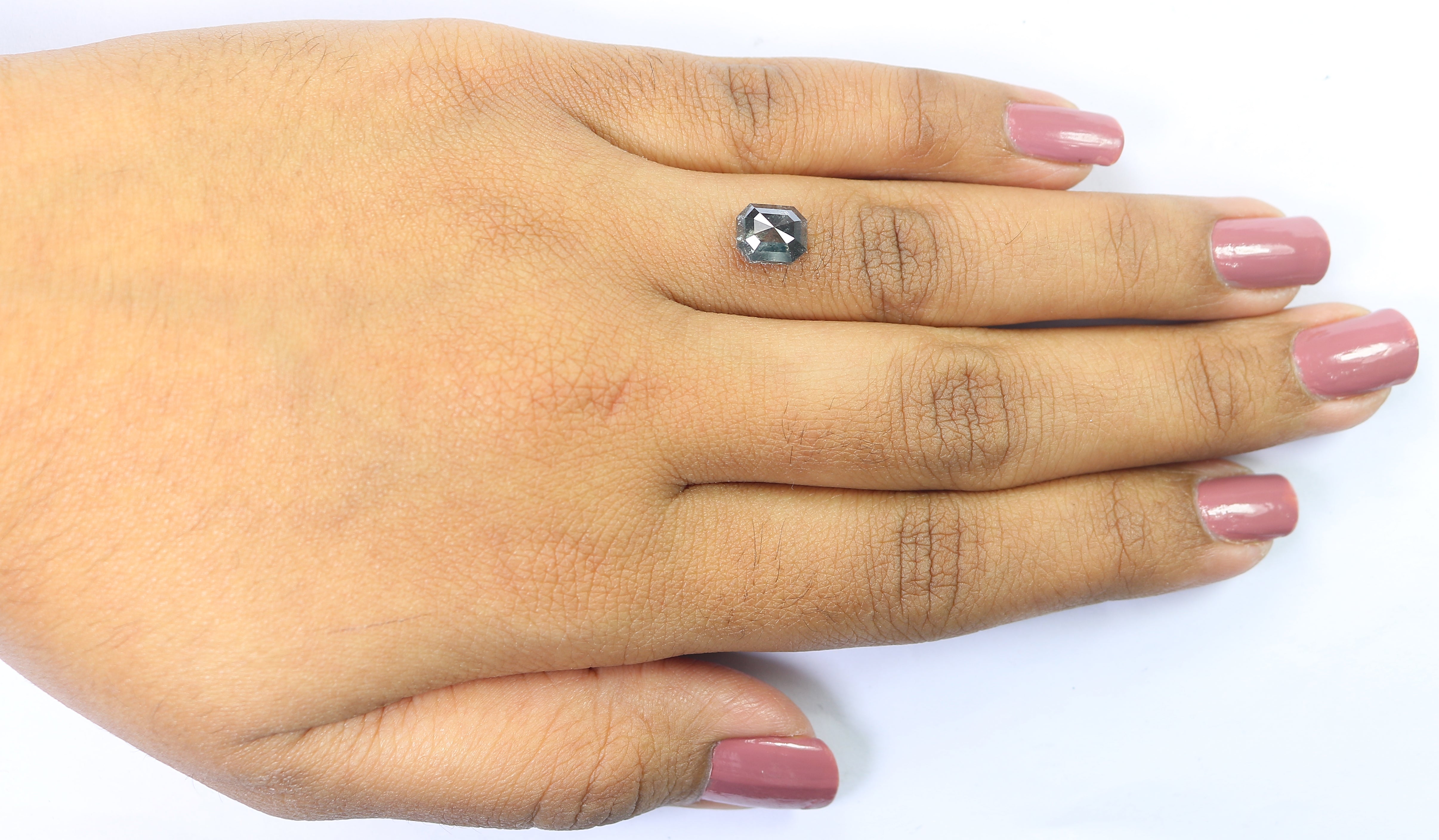 1.70 CT Natural Loose Emerald Cut Diamond Salt And Pepper Emerald Diamond 7.20 MM Natural Loose Black Grey Color Emerald Cut Diamond QL187