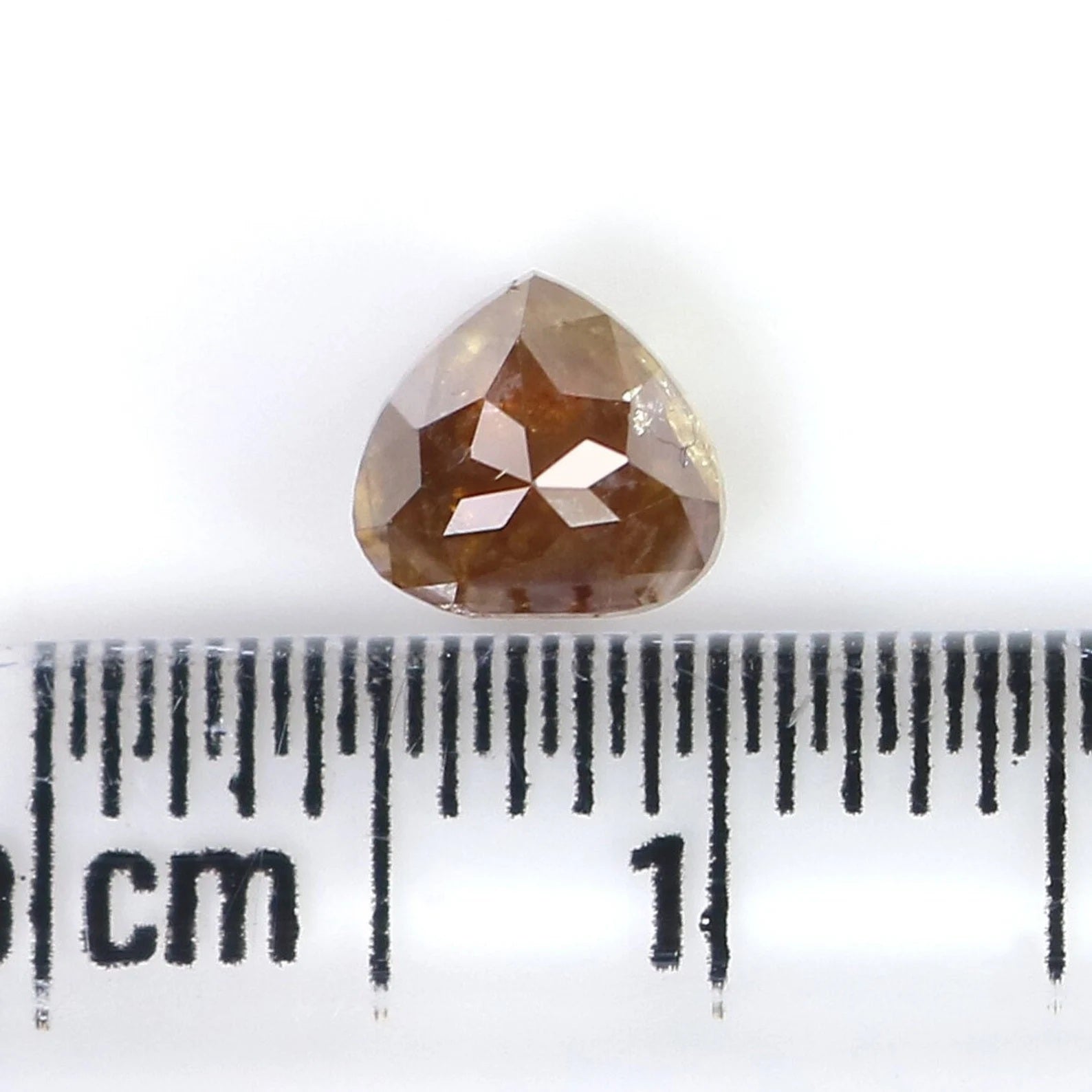 0.81 CT Natural Loose Heart Shape Diamond Brown Color Heart Cut Diamond 5.50 MM Natural Loose Diamond Heart Shape Rose Cut Diamond NQ8241