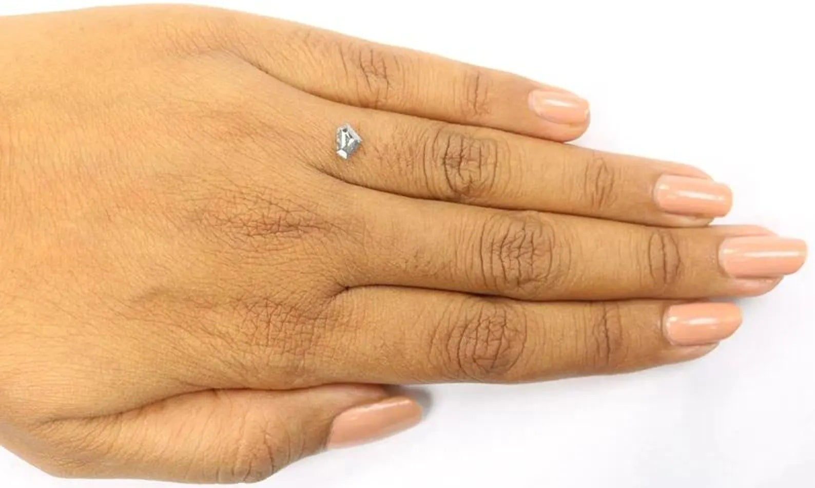 0.51 CT Natural Loose Shield Shape Diamond Salt And Pepper Shield Diamond 4.50 MM Natural Black Grey Color Shield Rose Cut Diamond NQ1537