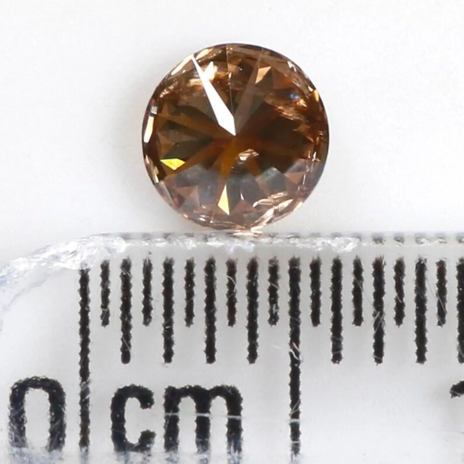 0.36 CT Natural Loose Round Shape Diamond Brown Color Round Cut Diamond 4.55 MM Natural Loose Brown Color Round Brilliant Cut Diamond NQ1080