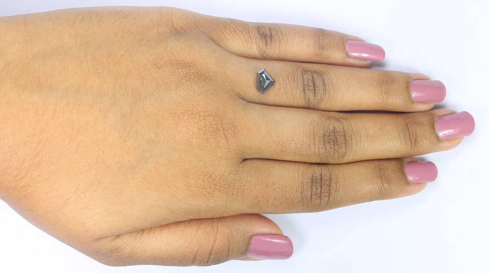 1.12 CT Natural Loose Shield Shape Diamond Salt And Pepper Shield Cut Diamond 6.05 MM Natural Diamond Shield Rose Cut Diamond QN1274