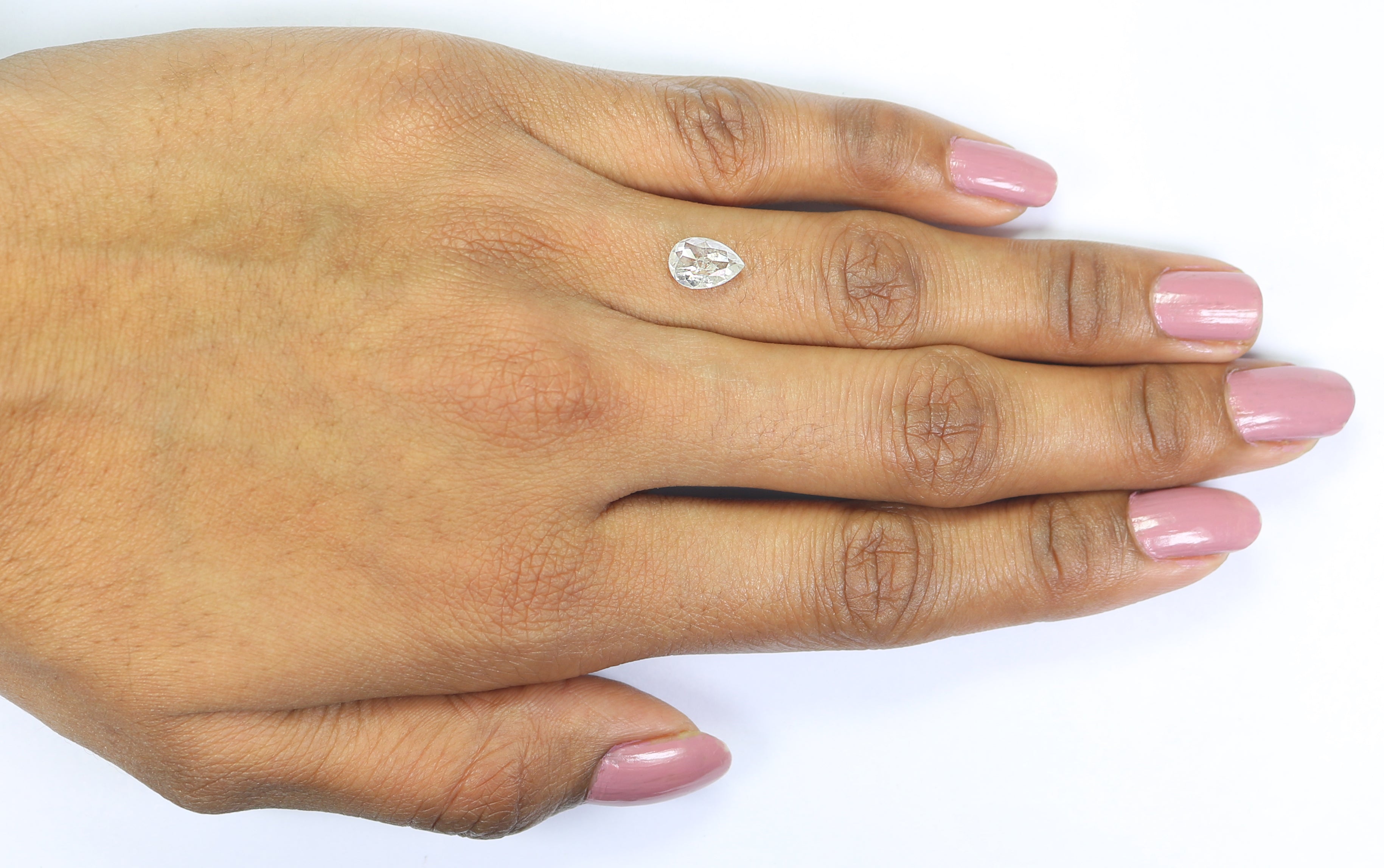 1.24 CT Natural Loose Pear Shape Diamond White - G Color Pear Cut Diamond 8.30 MM Natural Loose White Diamond Pear Rose Cut Diamond L3536