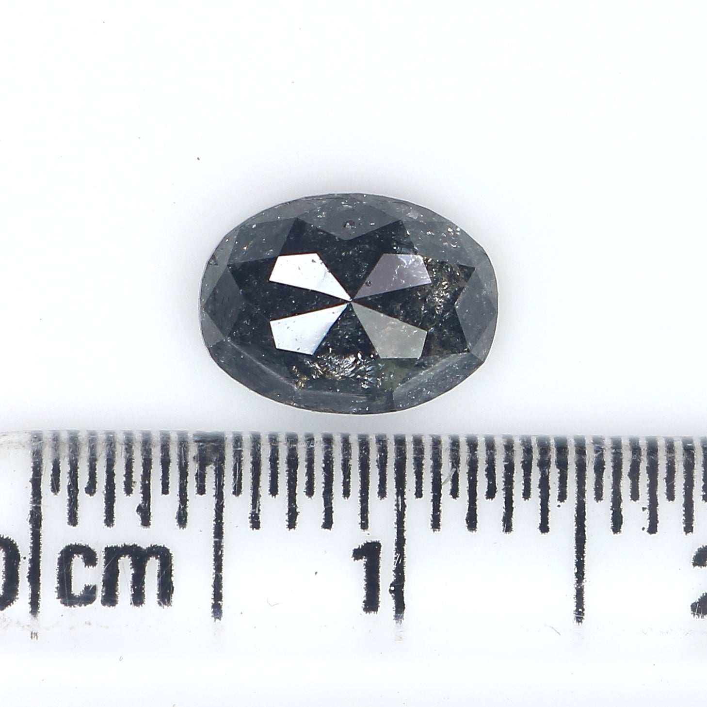 1.39 Ct Natural Loose Oval Shape Diamond Salt And Pepper Oval Cut Diamond 8.25 MM Natural Loose Diamond Oval Shape Rose Cut Diamond QL3100