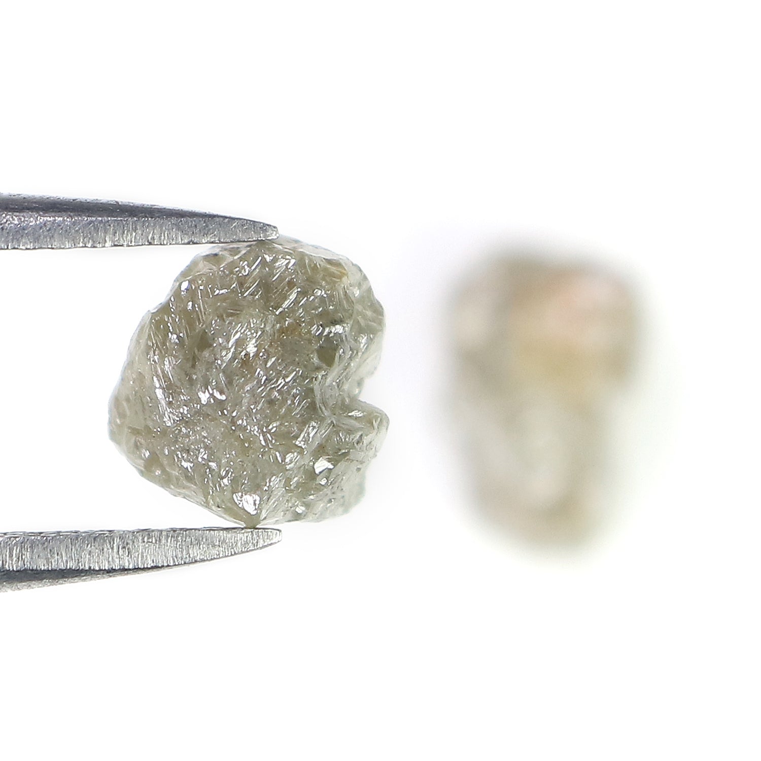 3.86 CT Natural Loose Rough Shape Diamond Brown Color Rough Uncut Diamond 8.65 MM Natural Grey Color Rough Irregular Cut Diamond LQ3366