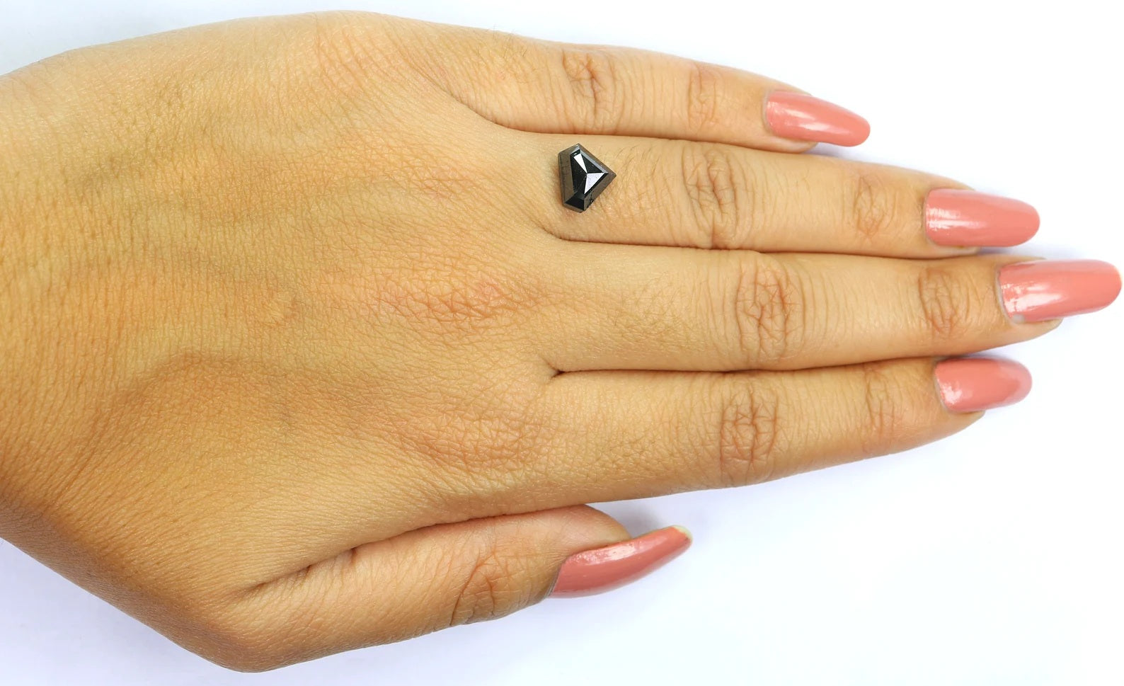 2.21 CT Natural Loose Shield Diamond Black Color Shield Diamond 7.35 MM Natural Loose Diamond Black Color Diamond Shield Shape Diamond N8552