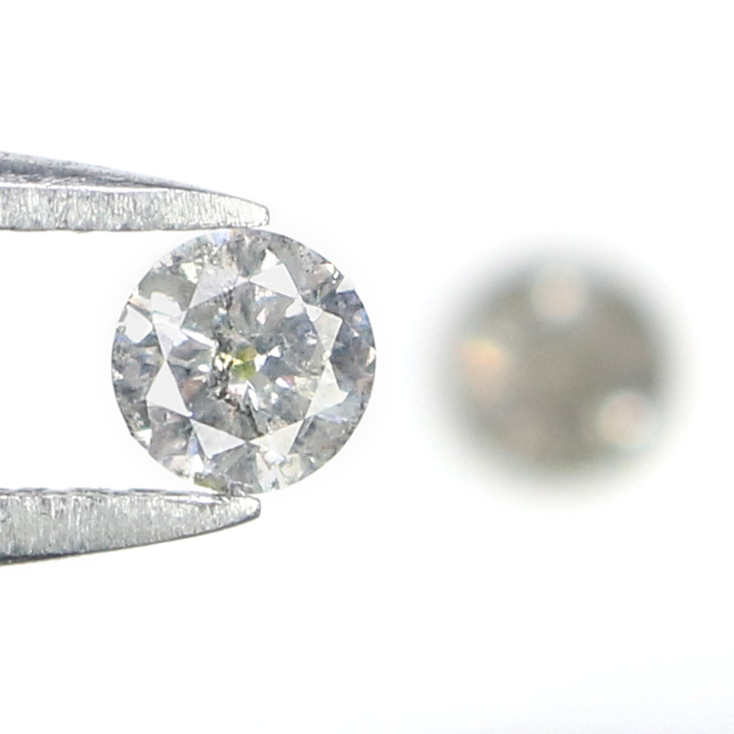 0.36 CT Natural Loose Round Cut Pair Diamond Salt And Pepper Round Shape Diamond 3.60 MM Black Grey Color Round Brilliant Cut Diamond QL6924
