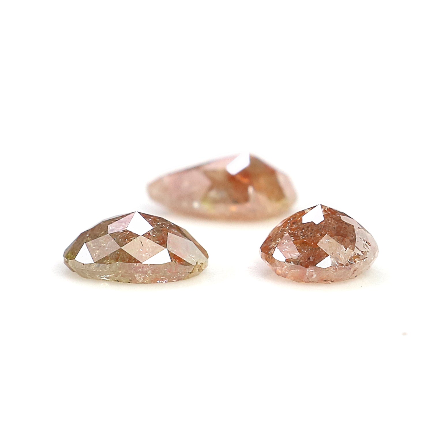 1.96 CT Natural Loose Mix Shape Diamond Brown Color Mix Shape Diamond 5.10 MM Natural Loose Brown Color Mix Shape Rose Cut Diamond N1998