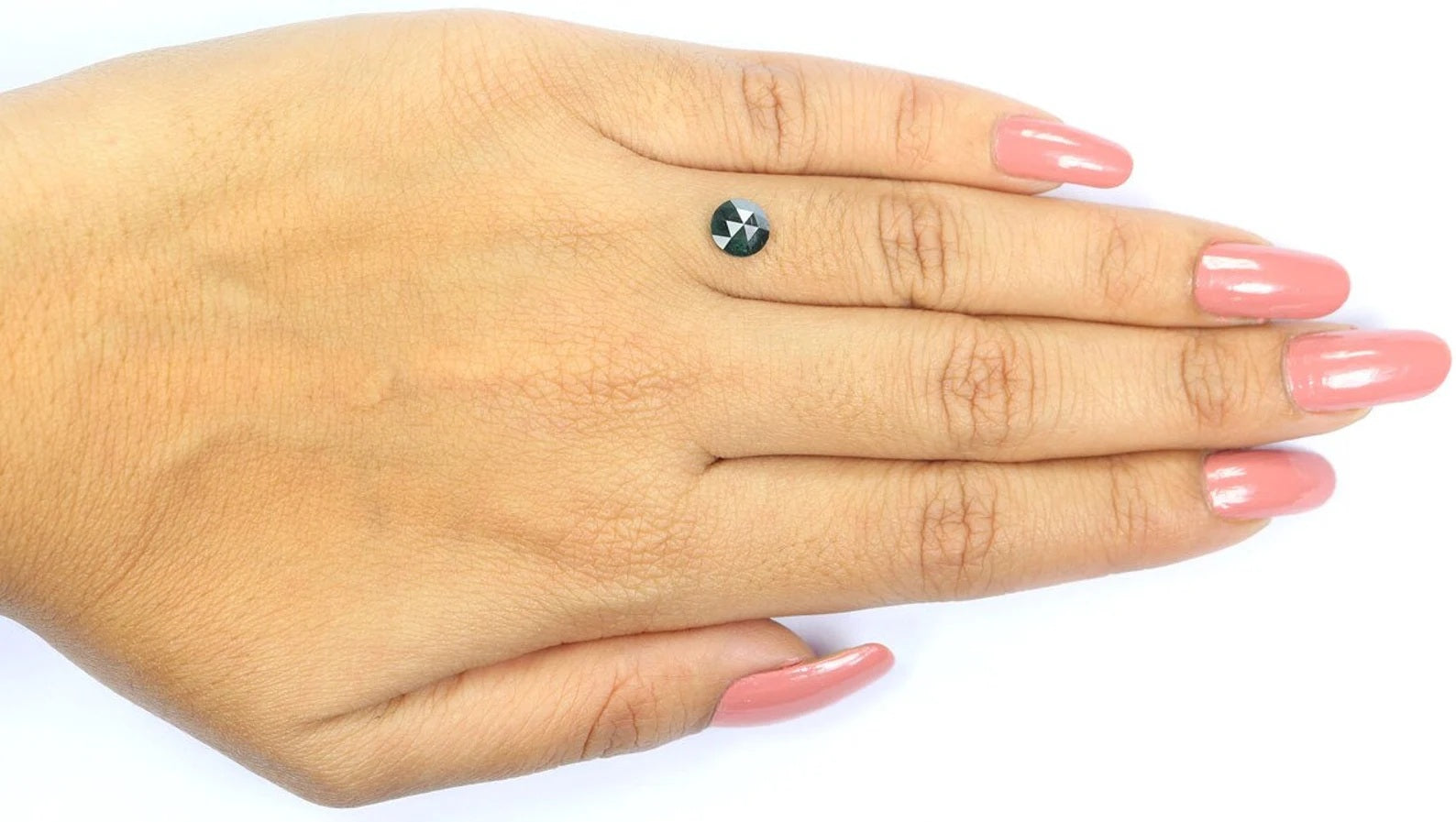 0.84 Ct Natural Loose Round Shape Diamond Dark Blue Green Color Round Cut Diamond 6.30 MM Diamond Natural Round Rose Cut Diamond NQ7499