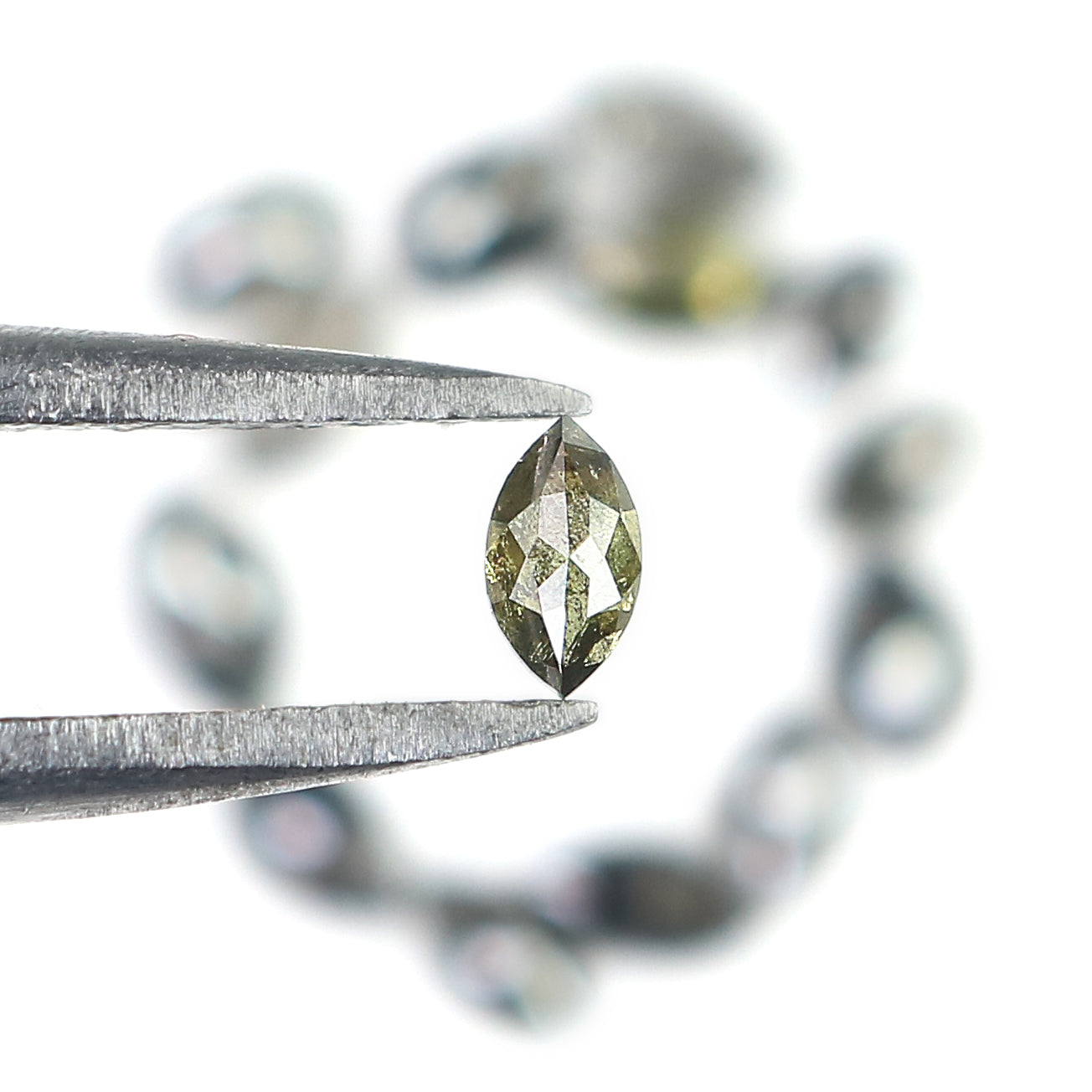 1.00 CT Natural Loose Marquise Shape Diamond Salt And Pepper Marquise Cut Diamond 3.15 MM Black Grey Color Marquise Rose Cut Diamond LQ2911