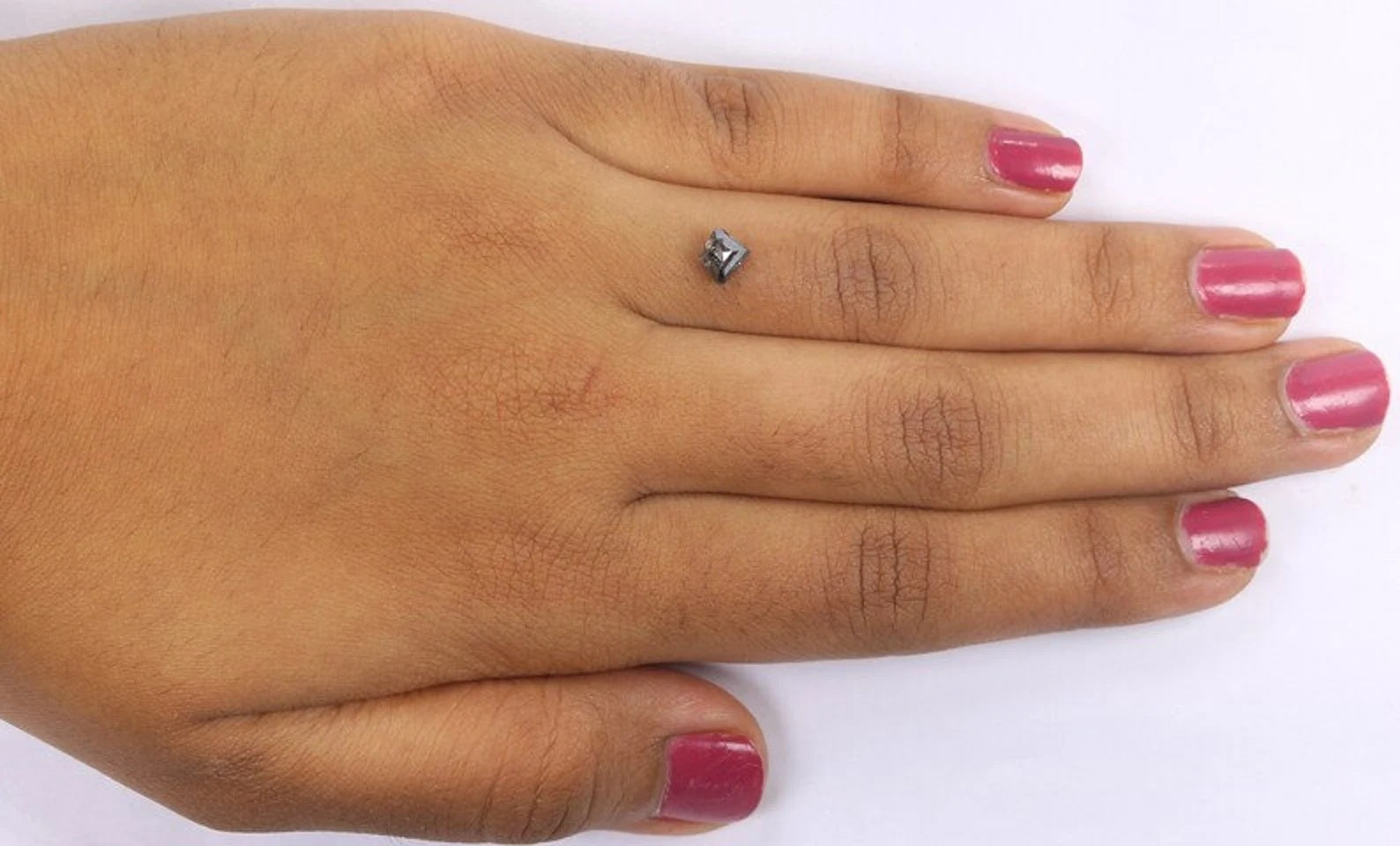 0.65 CT Natural Loose Shield Shape Diamond Salt And Pepper Shield Cut Diamond 5.70 MM Black Grey Color Shield Shape Rose Cut Diamond NQ8100