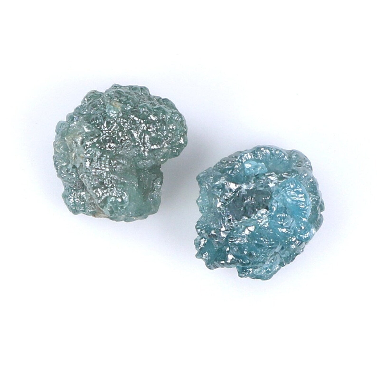 3.45 CT Natural Loose Rough Shape Diamond Blue Color Rough Cut Diamond 7.30 MM Natural Loose Diamond Blue Rough Irregular Cut Diamond NQ674