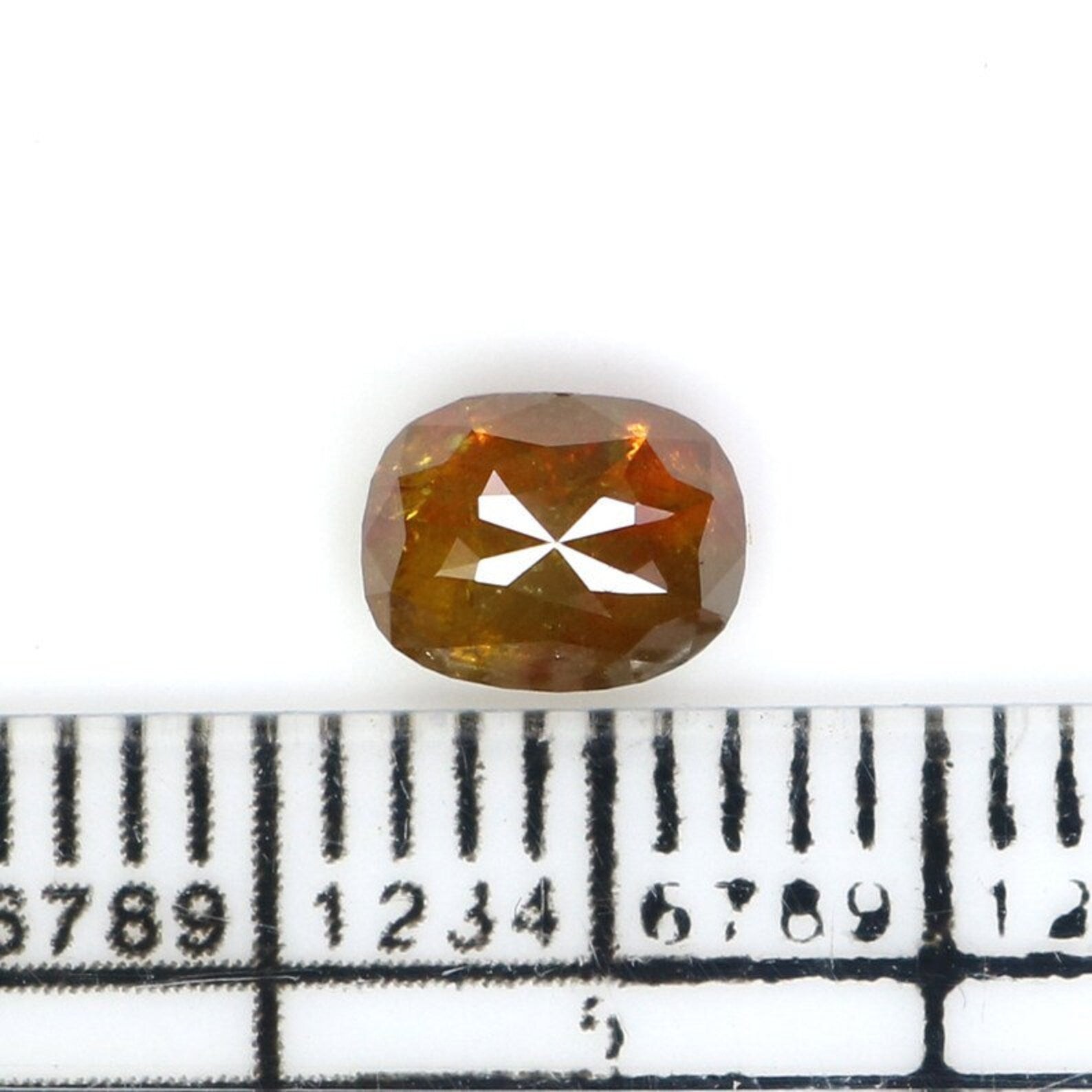0.73 CT Natural Loose Oval Shape Diamond Yellow Color Oval Cut Diamond 5.85 MM Natural Diamond Yellow Color Oval Rose Cut Diamond NQ2370