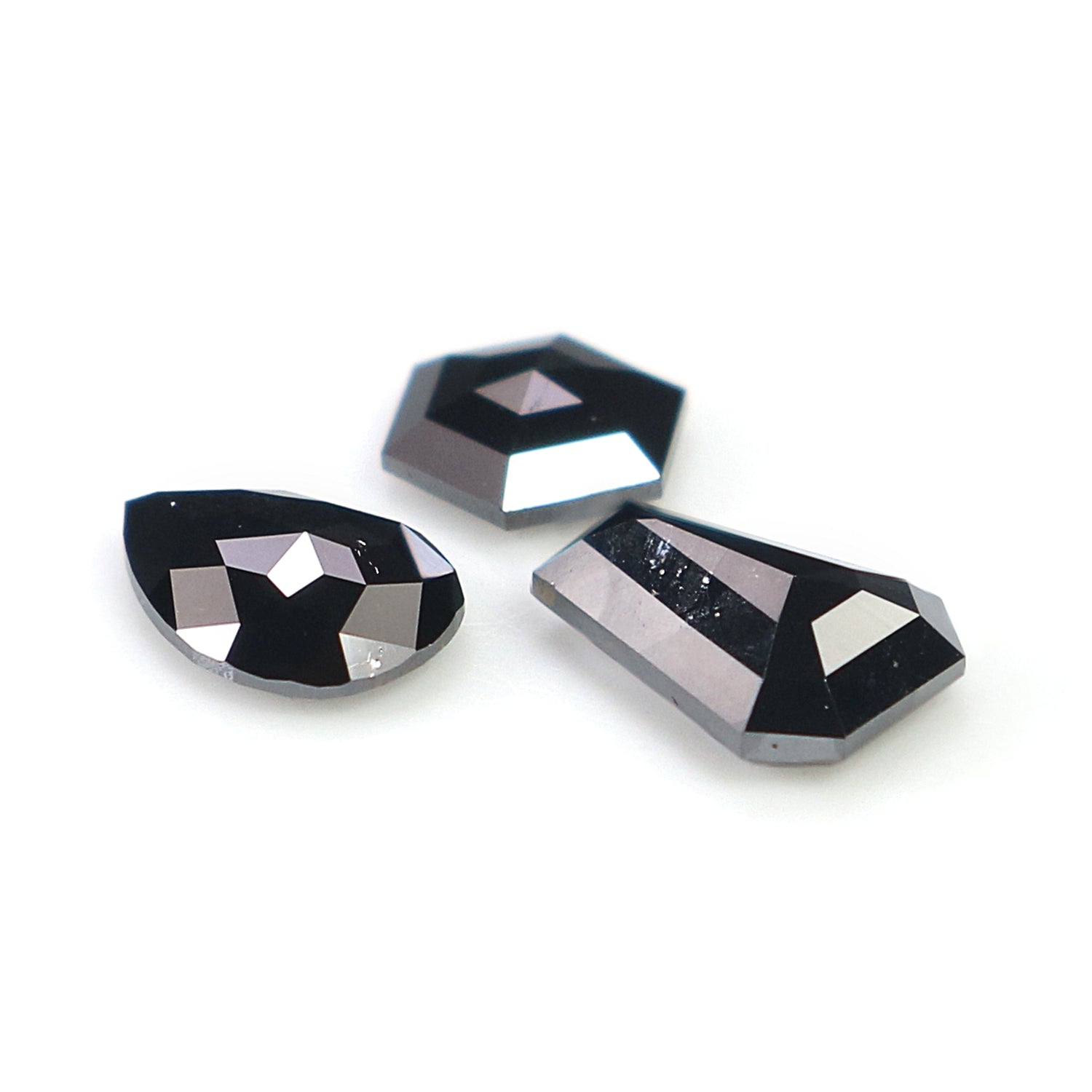 0.86 CT Natural Loose Mix Shape Diamond Black Color Mix Shape Diamond 5.35 MM Natural Loose Diamond Black Mix Shape Rose Cut Diamond N2266