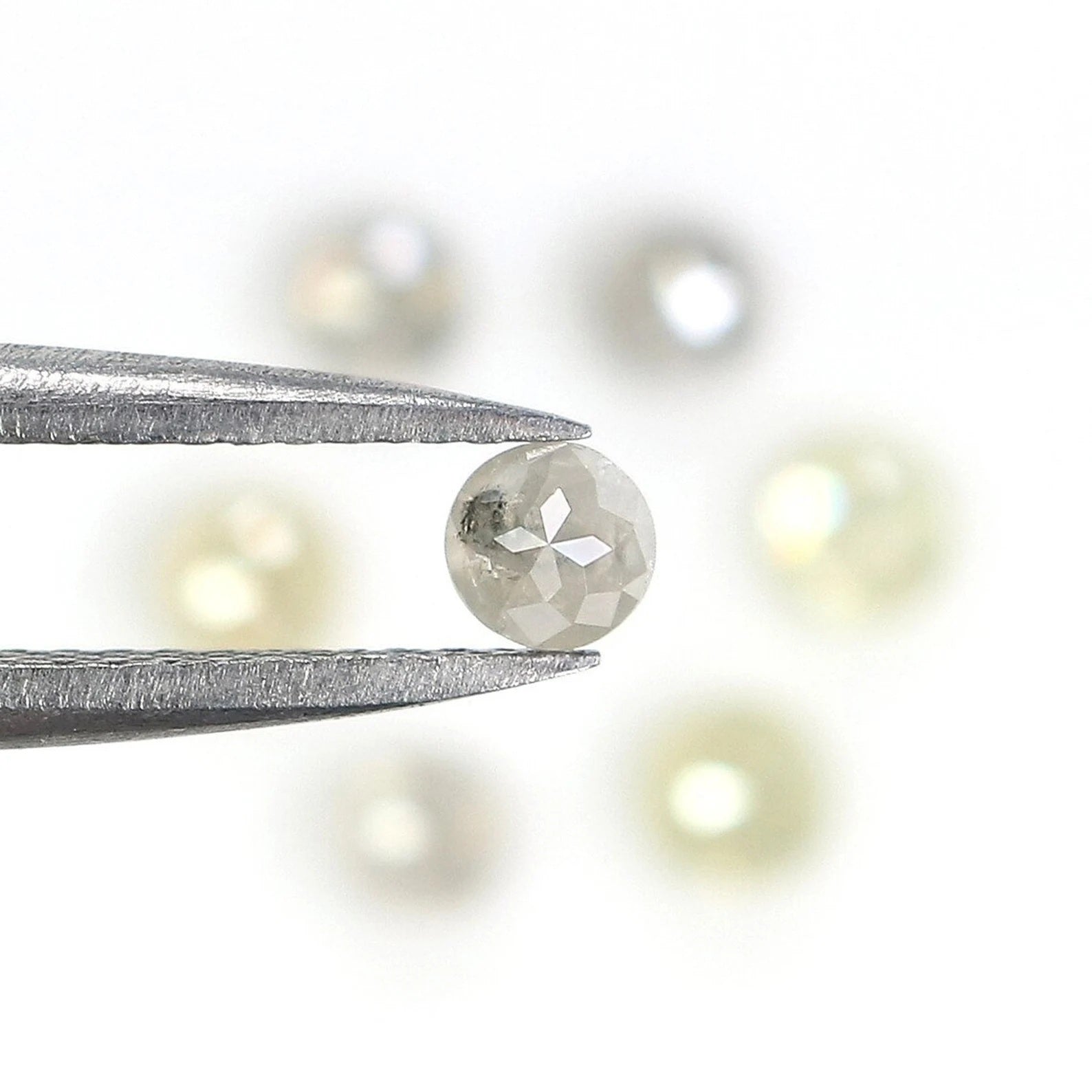 1.28 CT Natural Loose Round Diamond Yellow Grey Diamond Natural Loose Diamond 4.45 MM Round Rose Cut Diamond Round Shape Diamond NQ2457