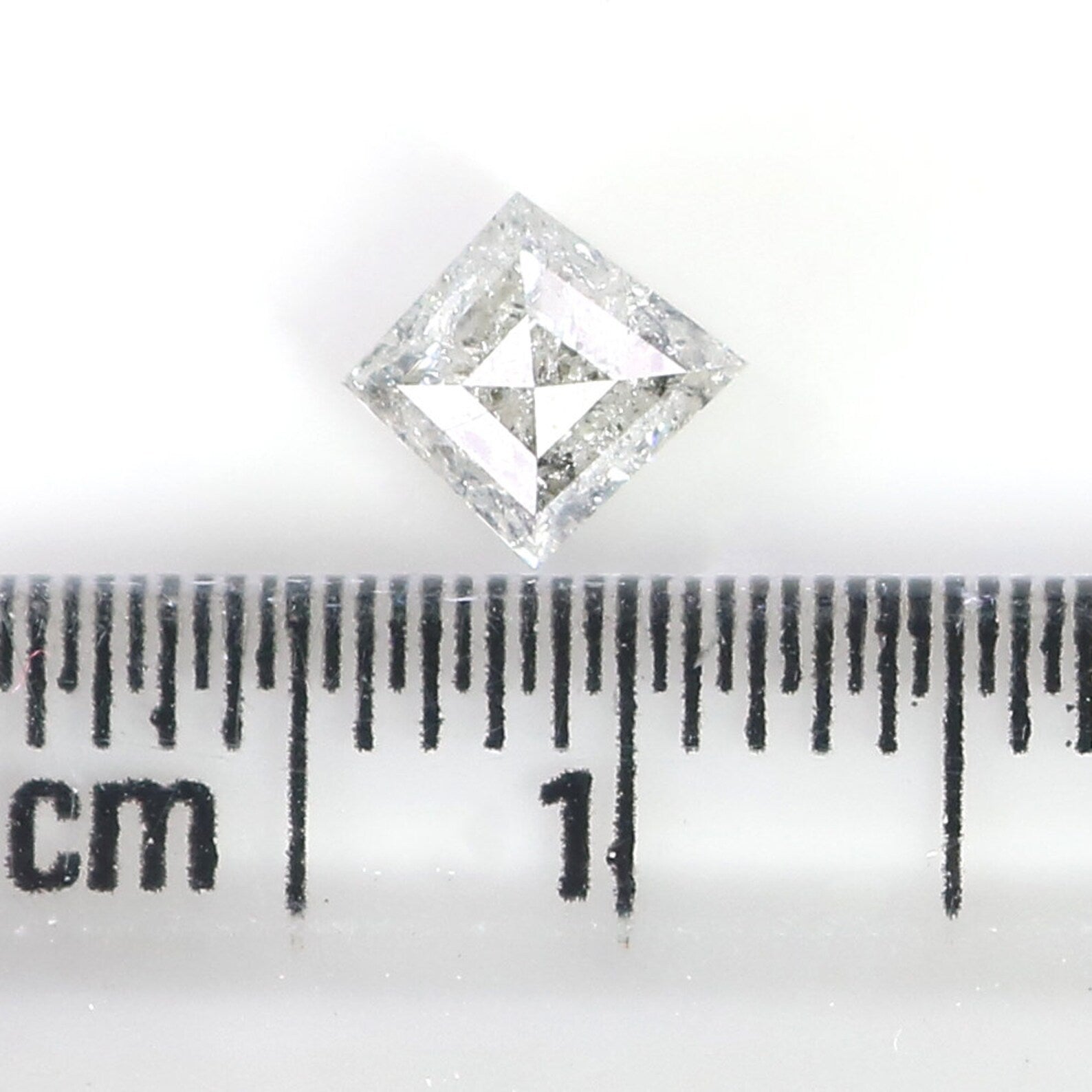 0.48 CT Natural Loose Kite Shape Diamond Salt And Pepper Kite Shape Diamond 6.25 MM Natural Black Grey Color Kite Rose Cut Diamond NQ2495