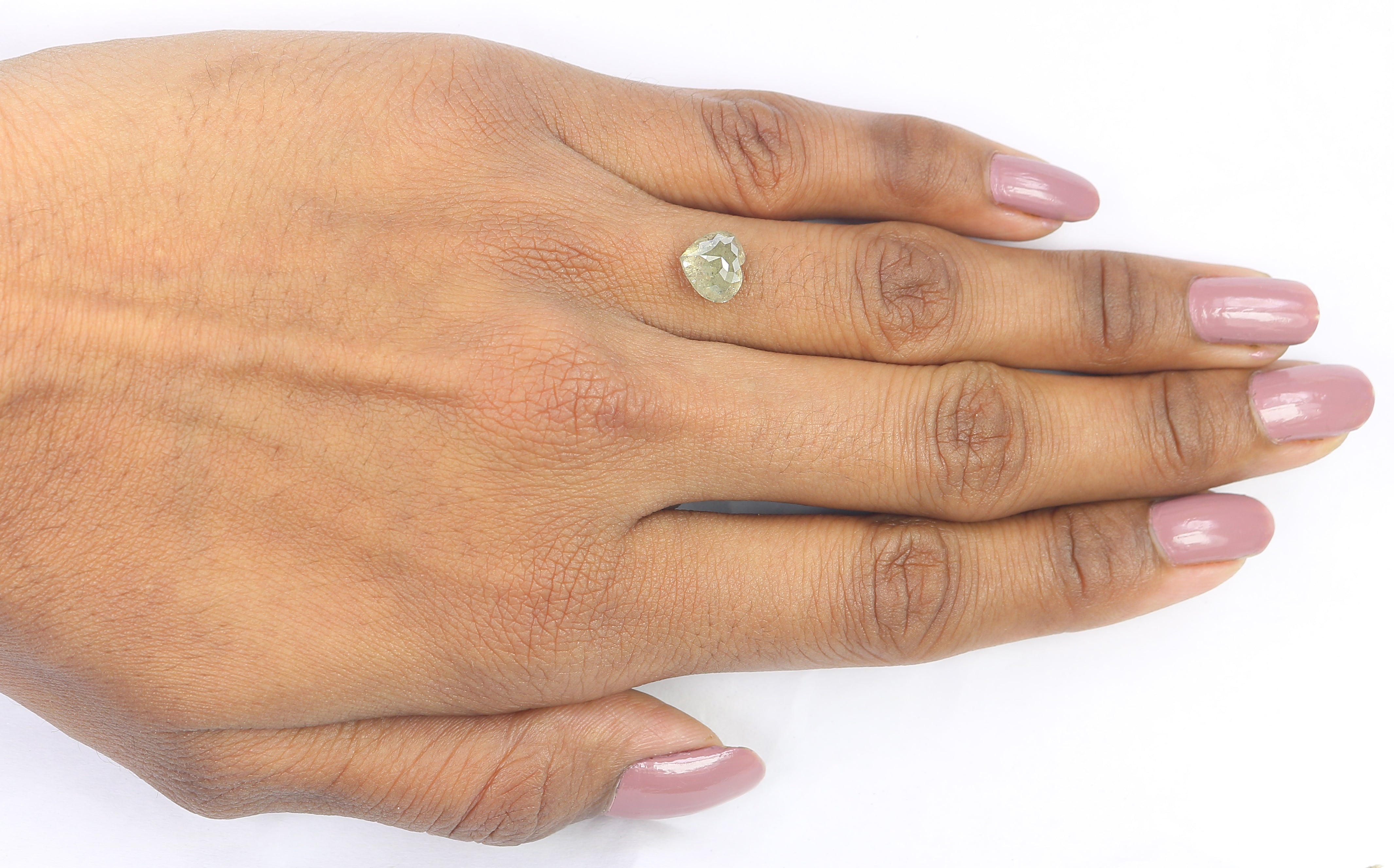 2.07 CT Natural Loose Heart Shape Diamond Grey Color Heart Diamond 7.80 MM Natural Loose Grey Color Diamond Heart Rose Cut Diamond LQ7538