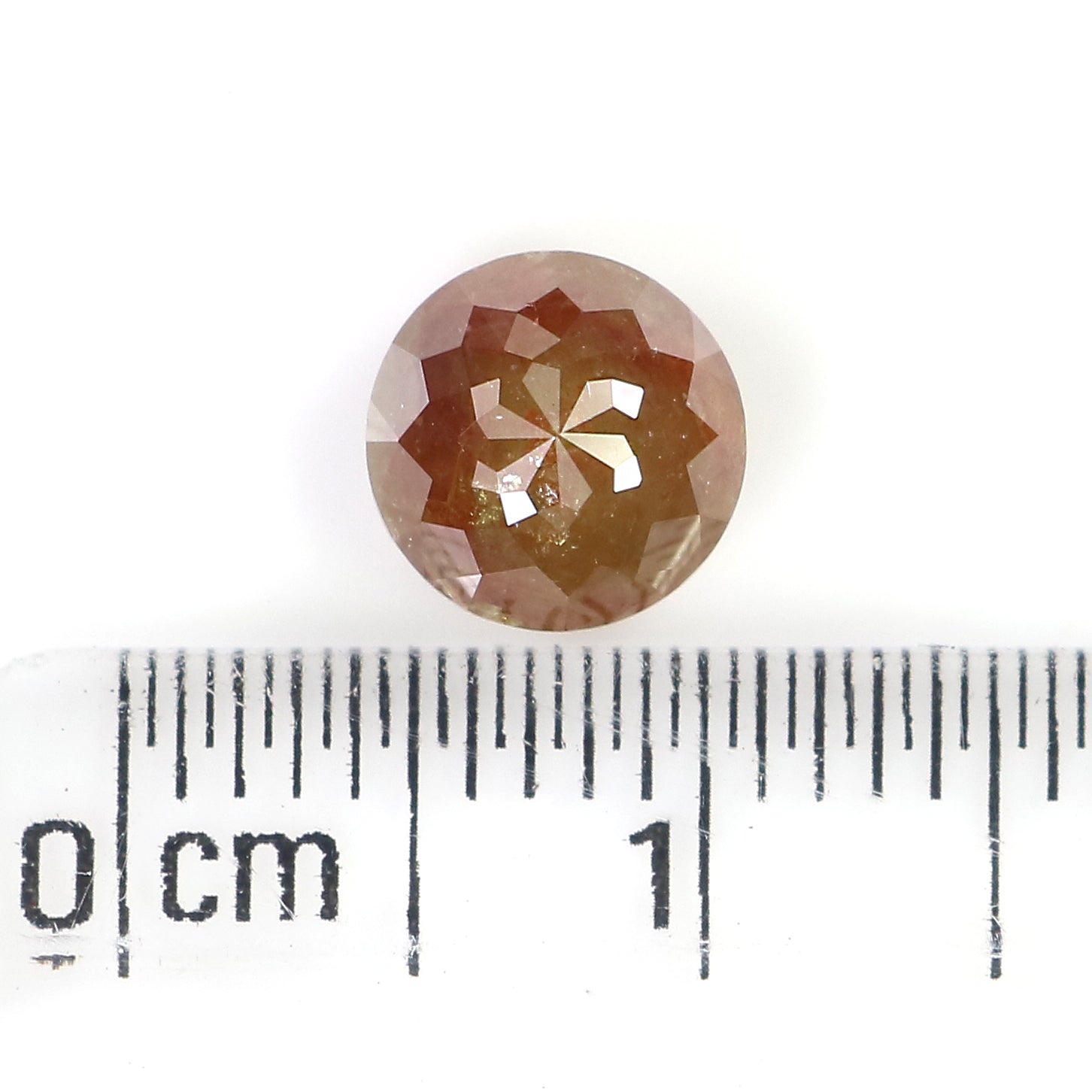 1.57 CT Natural Loose Round Rose Cut Diamond Brown Color Round Shape Diamond 6.60 MM Natural Yellow Color Round Rose Cut Diamond LQ8896