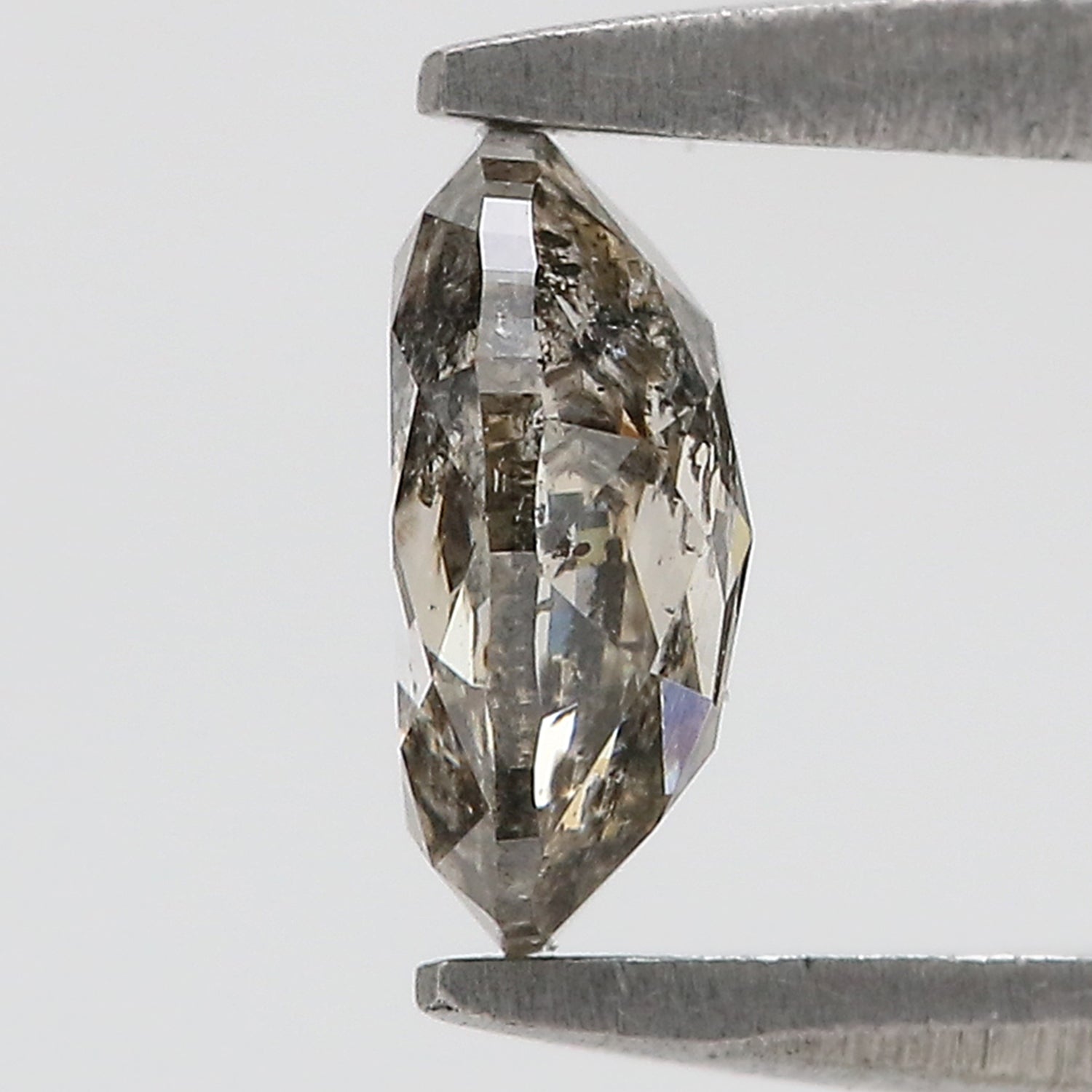 0.71 CT Natural Loose Oval Shape Diamond Salt And Pepper Oval Diamond 6.30 MM Natural Loose Black Grey Diamond Oval Rose Cut Diamond QL339