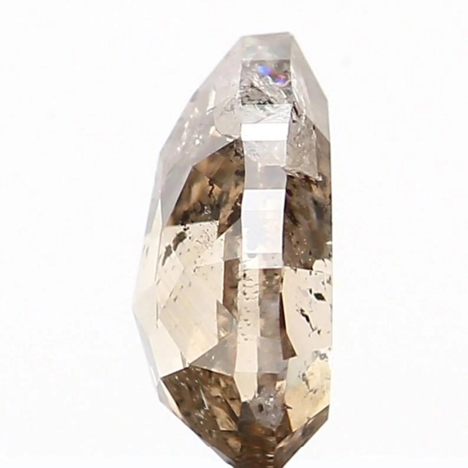 0.34 Ct Natural Loose Pear Shape Diamond Brown Color Pear Cut Diamond 5.20 MM Natural Loose Brown Color Diamond Pear Rose Cut Diamond NQ1018