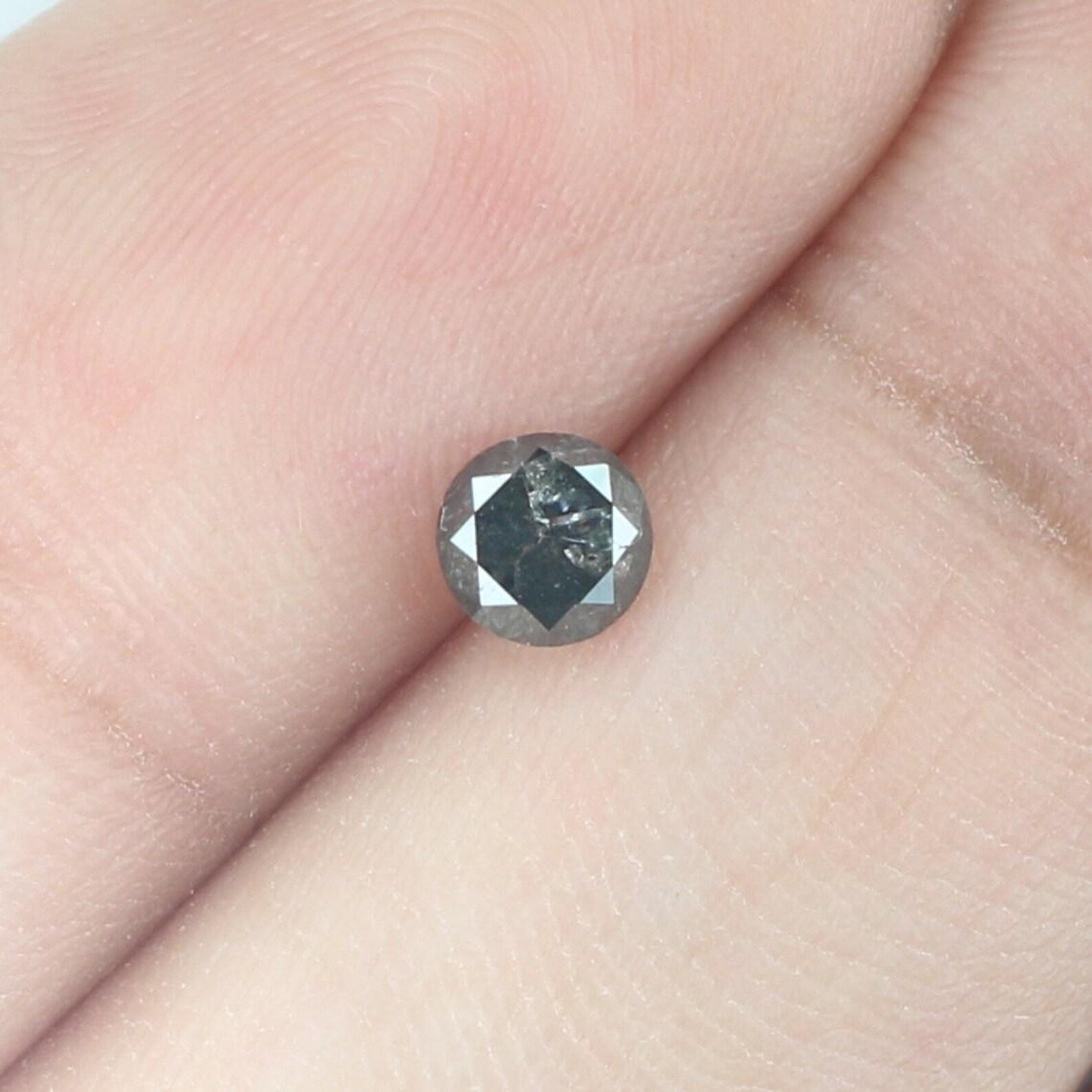 0.34 CT Natural Loose Round Shape Diamond Salt And Pepper Round Diamond 3.90 MM Natural Black Grey Color Round Brilliant Cut Diamond NQ305
