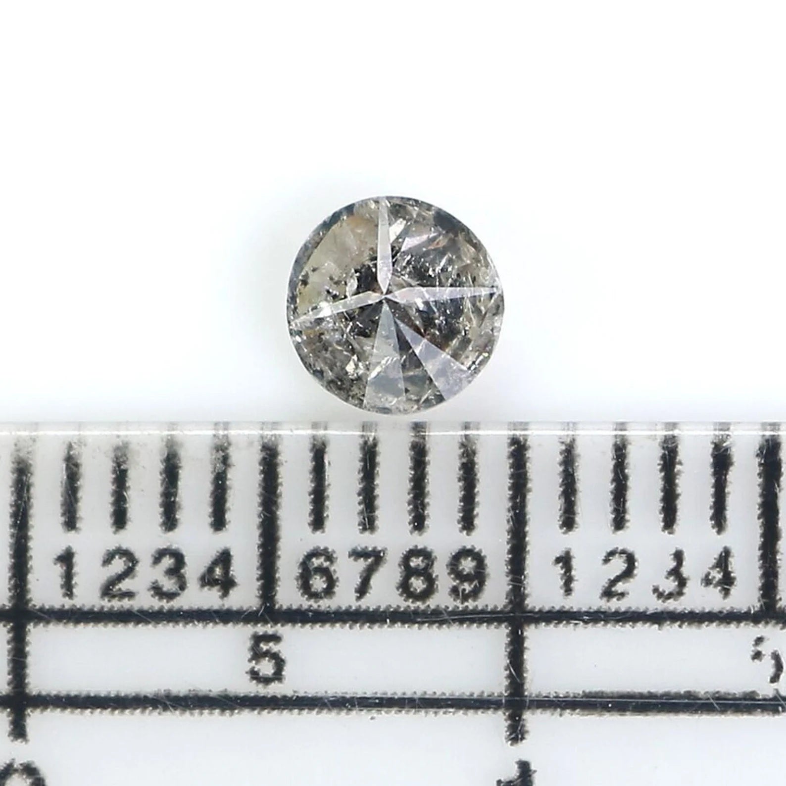 0.34 CT Natural Loose Round Shape Diamond Salt And Pepper Round Cut Diamond 4.40 MM Natural Loose Diamond Round Brilliant Cut Diamond NQ9493