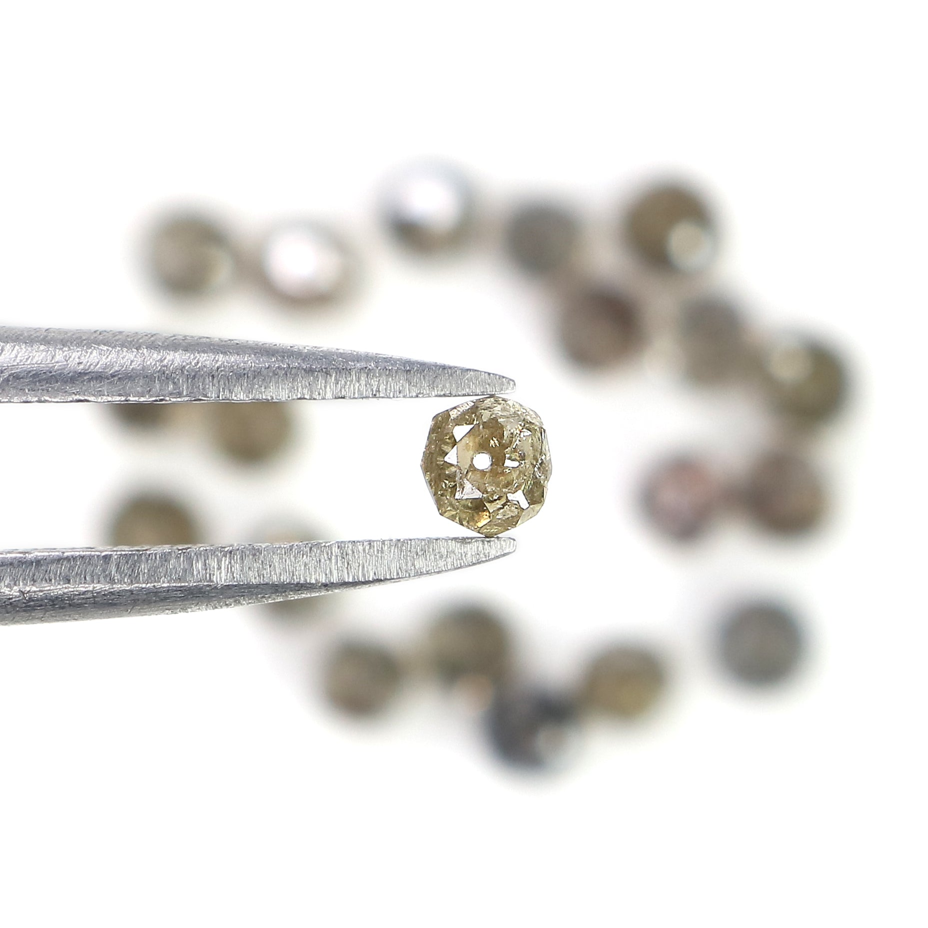 2.40 CT Natural Loose Bead Shape Diamond Brown Color Bead Cut Diamond 2.50 MM Natural Loose Brown Color Diamond Bead Rose Cut Diamond LQ1722