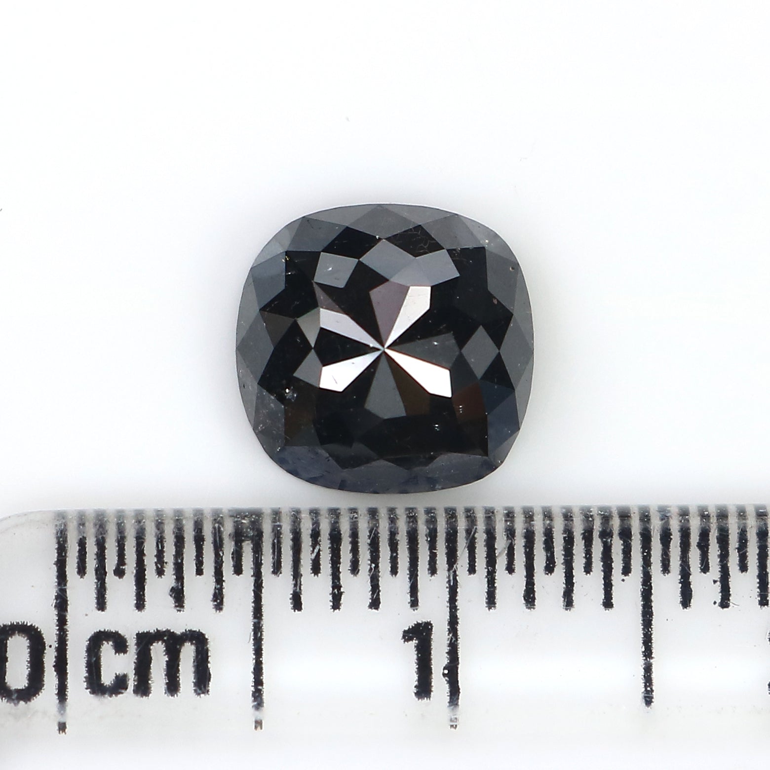 1.78 CT Natural Loose Cushion Shape Diamond Black Color Cushion Diamond 7.65 MM Natural Diamond Cushion Shape Rose Cut Diamond QL3112