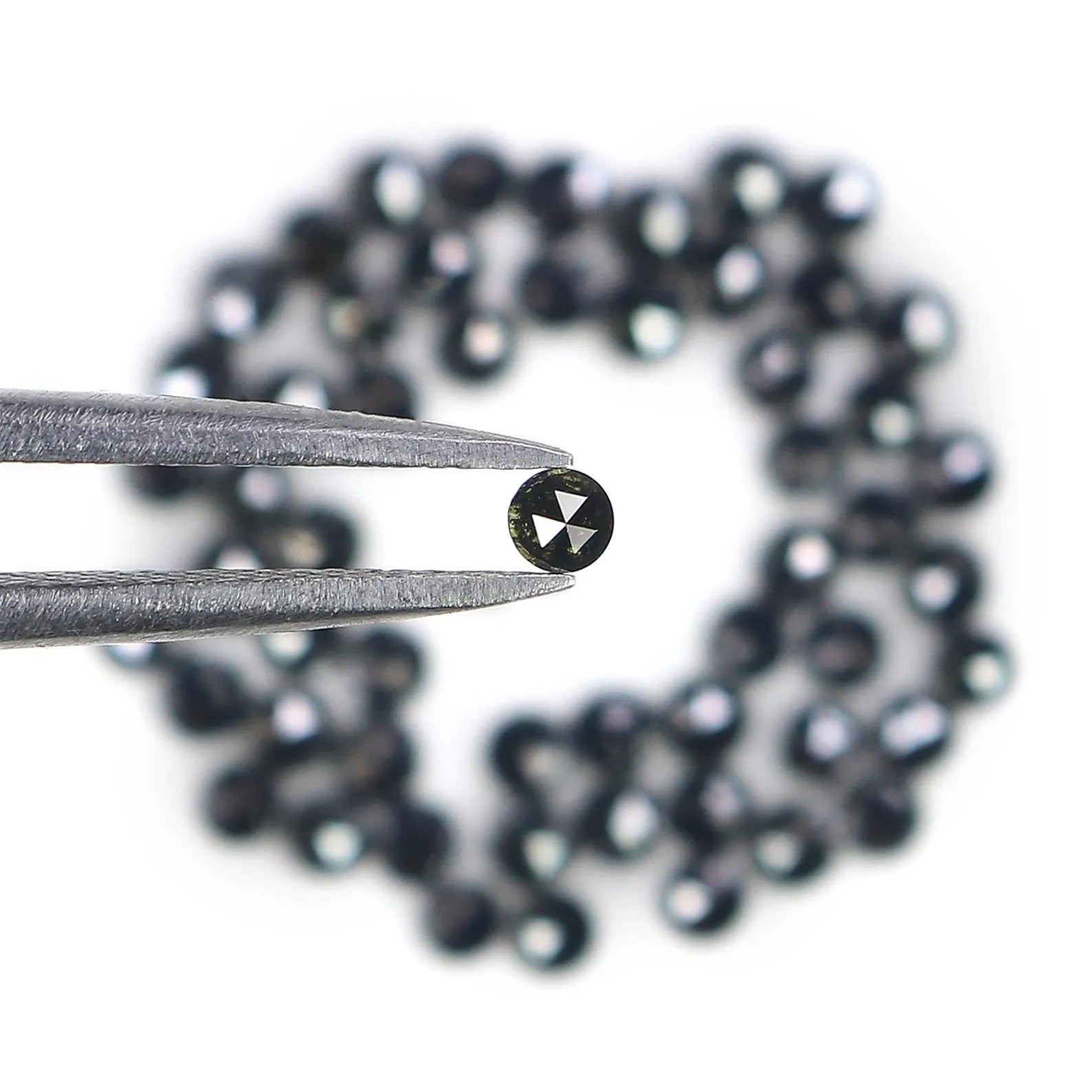 3.15 CT Natural Loose Round Shape Diamond Black Color Round Diamond 2.30 MM Natural Loose Diamond Black Color Round Rose Cut Diamond NQ1779