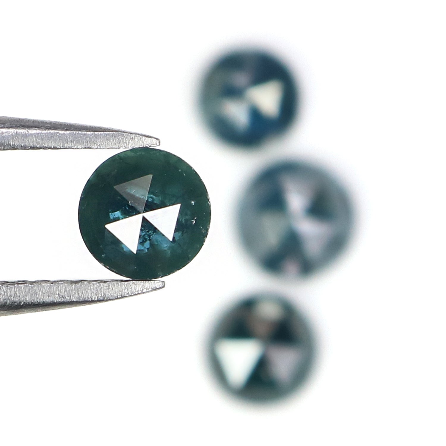 2.25 CT Natural Loose Round Rose Cut Diamond Blue Color Round Shape Diamond 4.70 MM Natural Loose Round Rose Cut Shape Diamond NQ2055