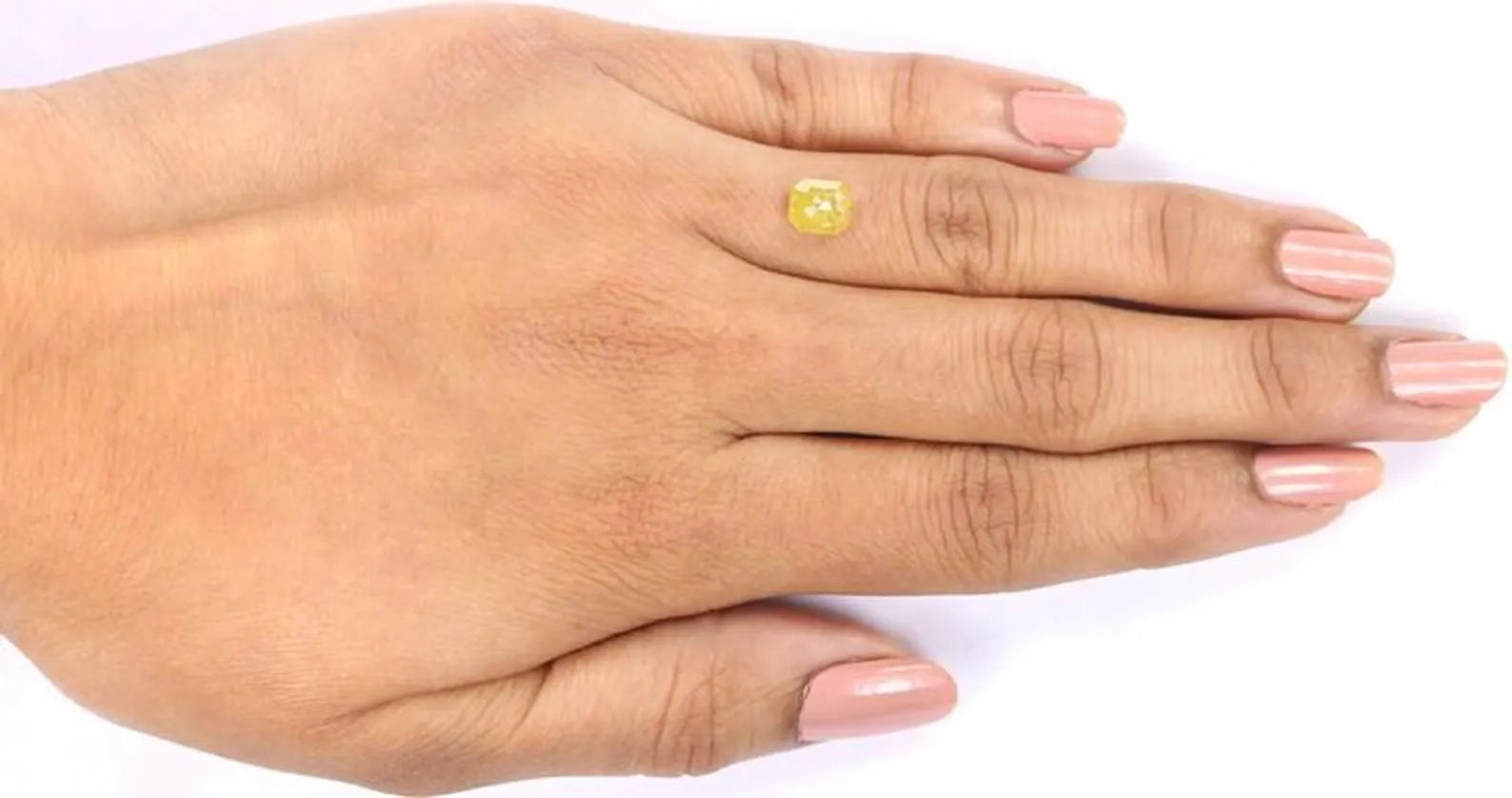 1.34 CT Natural Loose Emerald Shape Diamond Yellow Color Emerald Diamond 6.35 MM Natural Loose Yellow Color Emerald Rose Cut Diamond NQ1926